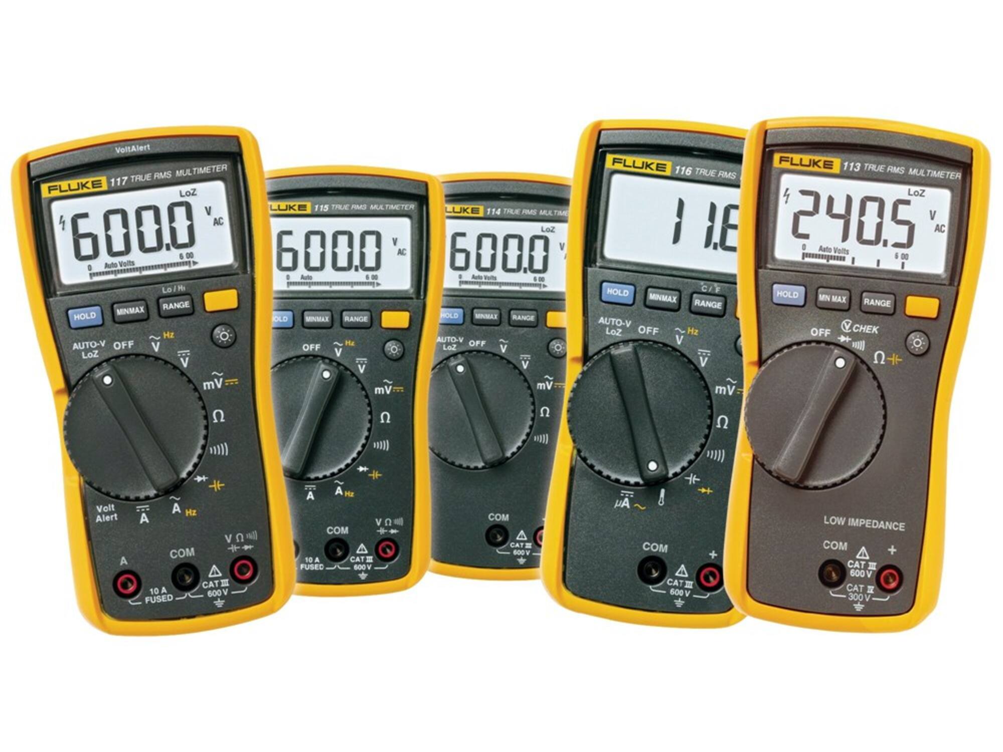 Fluke-114 EUR TRMS multimeter met meetsnoeren
