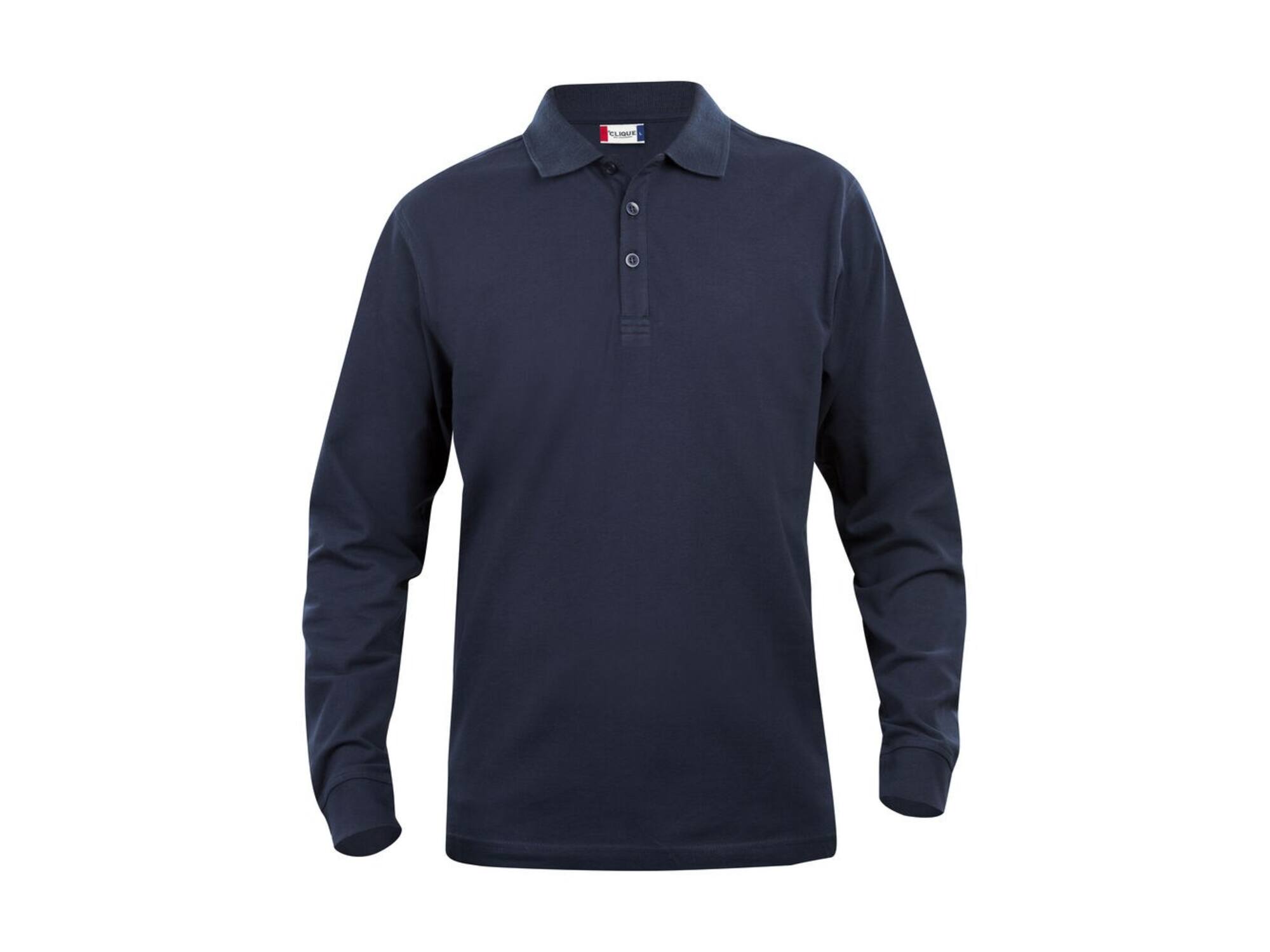 Clique Poloshirt lange mouwen Classic Lincoln dark navy maat S