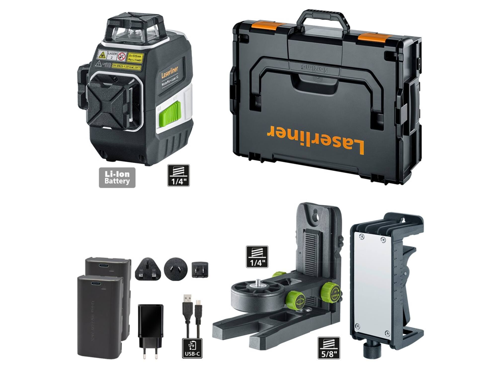 Laserliner MasterPlane-Laser 3G Pro (2 x lithium; L-Boxx)