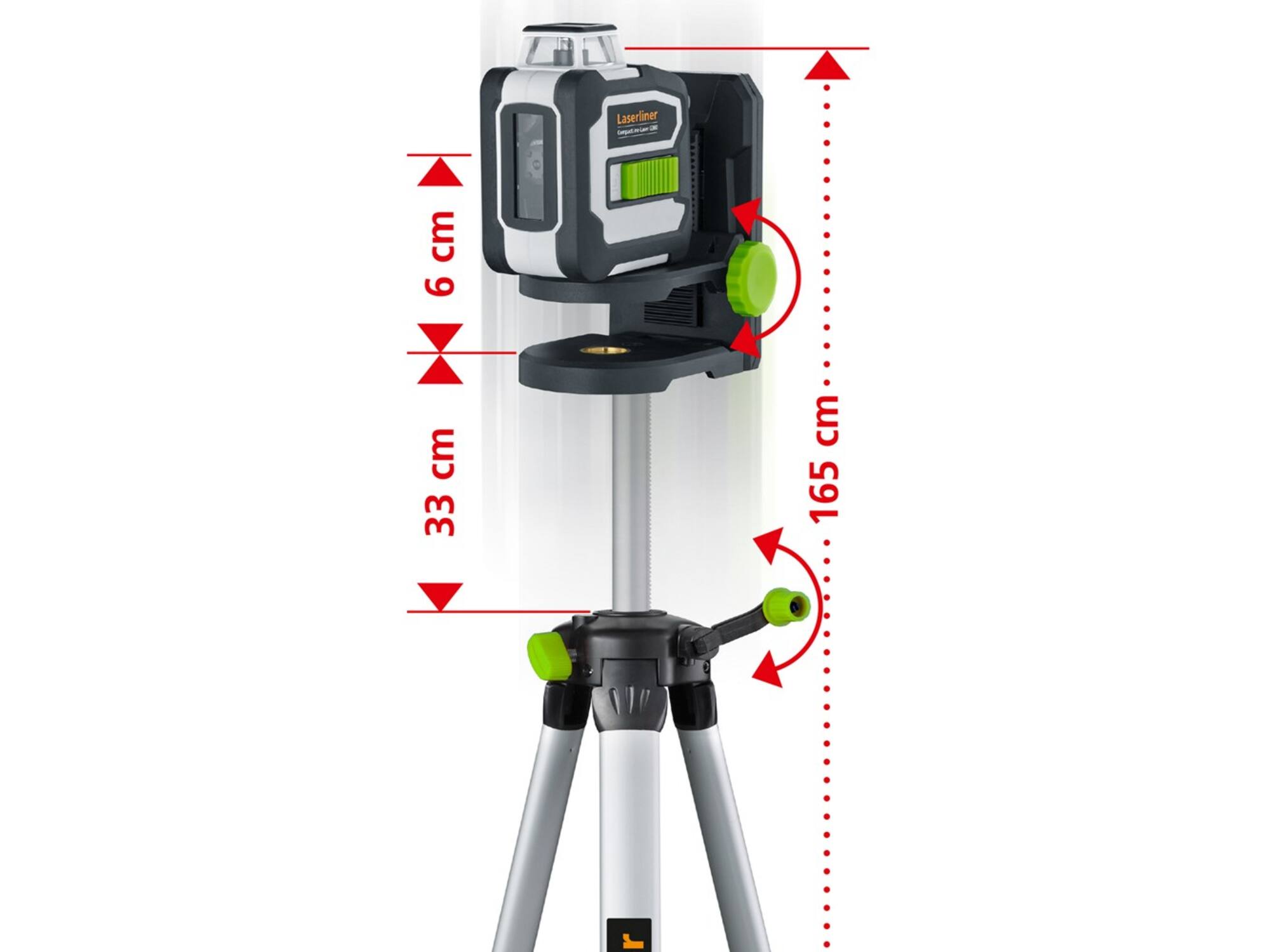 Laserliner CompactLine-Laser G360 Set 150 cm (BLE, Kompaktstativ 150cm)