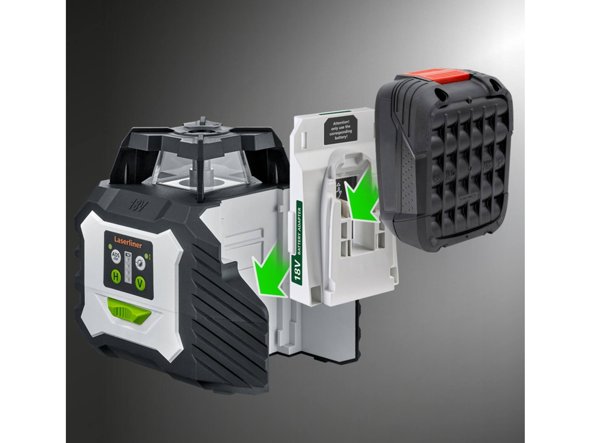 Laserliner Duraplane GMX Multi 18V (360G, 2VG, M70 Reciever, 3 x 18V adapters)