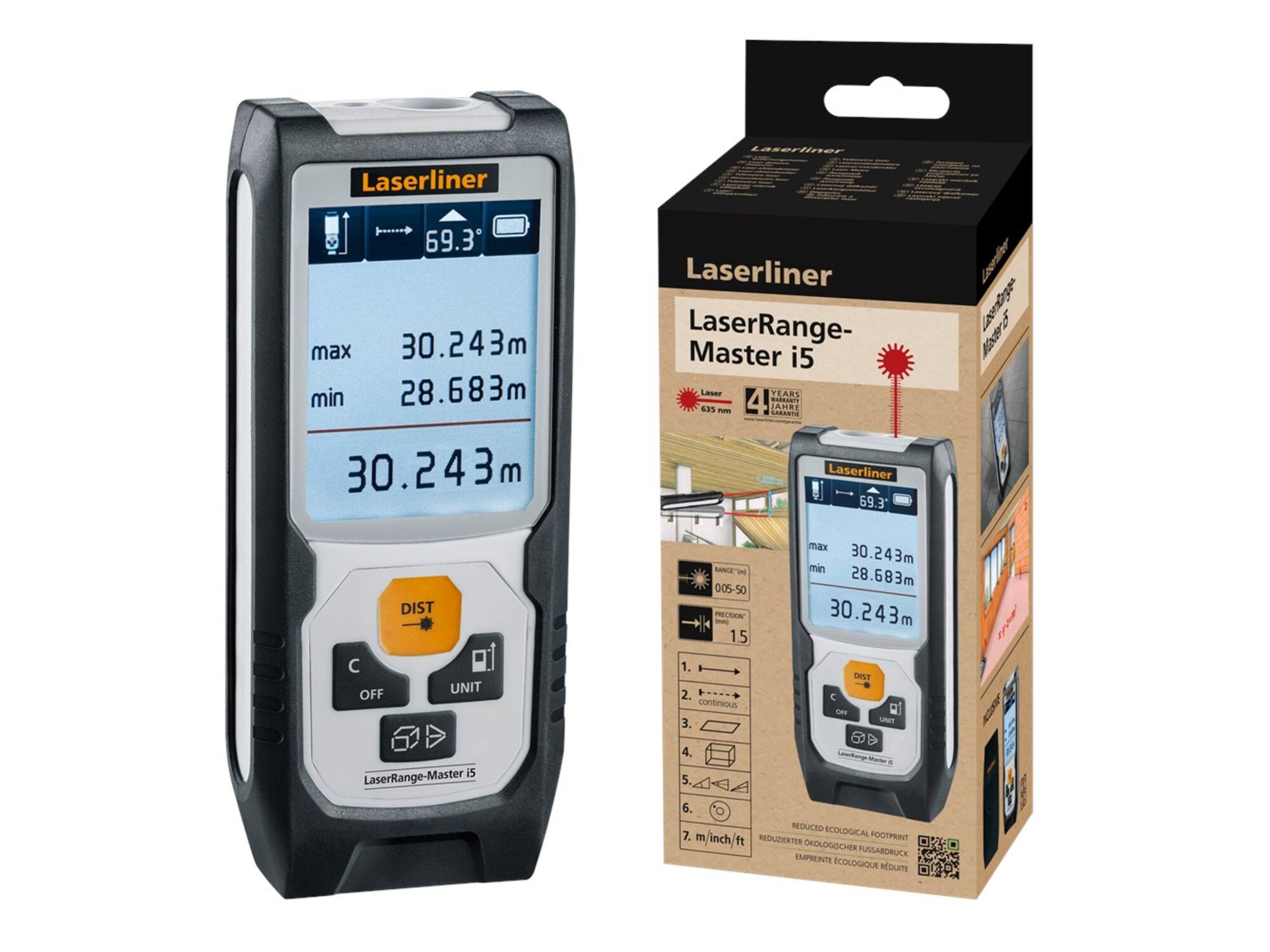 Laserliner LaserRange-Master i5 (50m, 2DTilt, 1,5 mm)