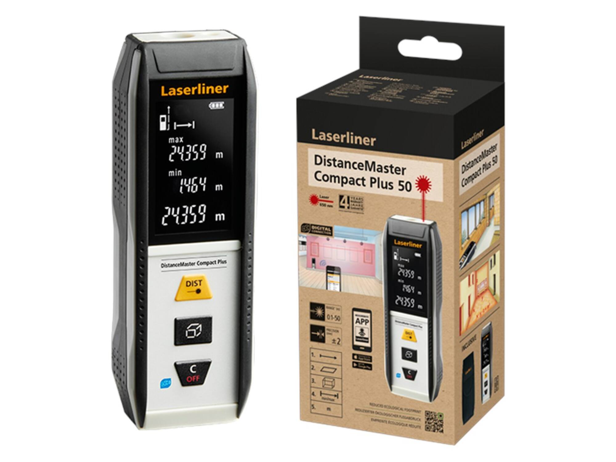 Laserliner DistanceMaster Compact Plus 50m BLE softbag
