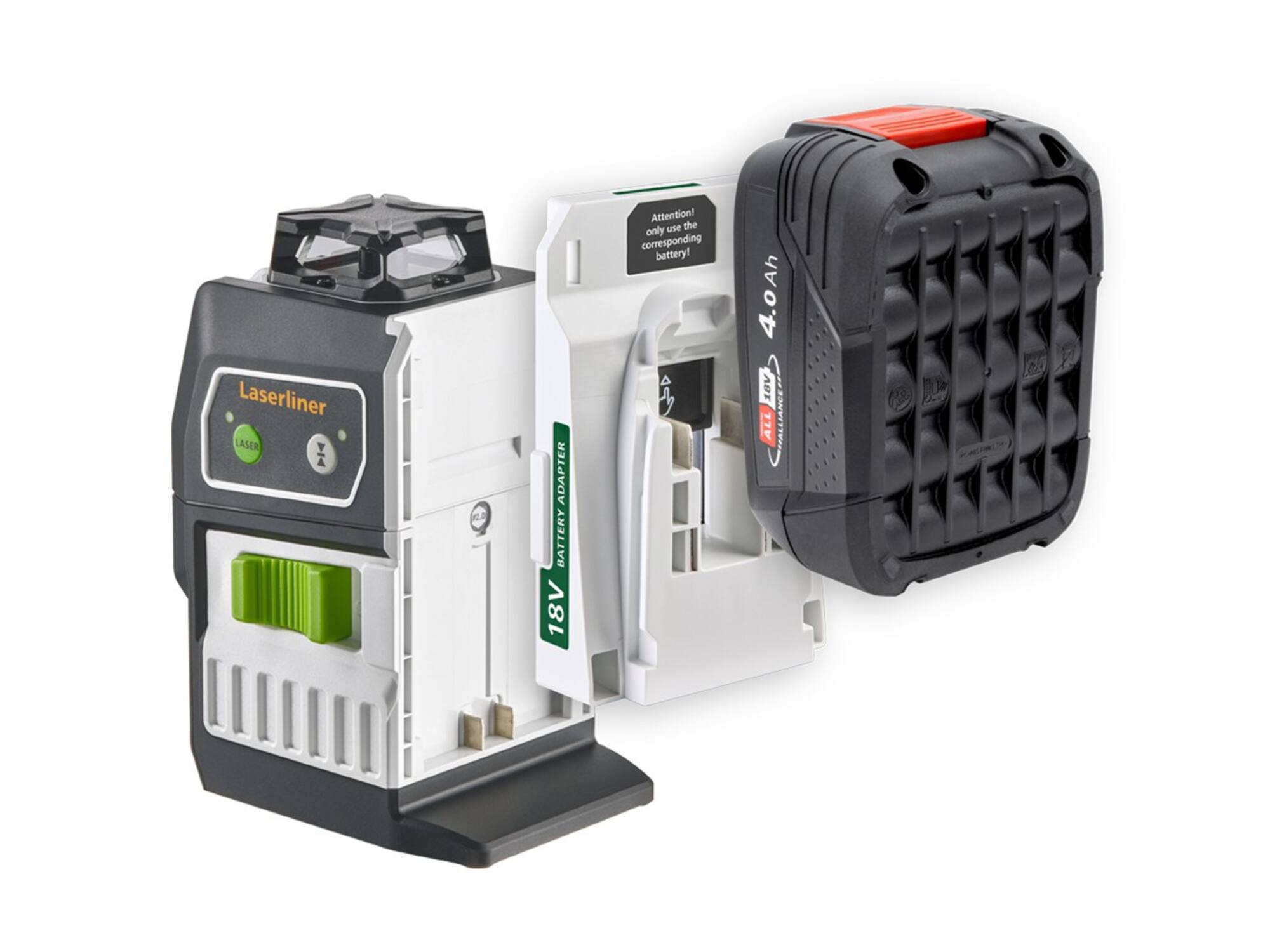 Laserliner Adapter Set - A- fot Multi 18V (Power for All, Einhell, Makita)