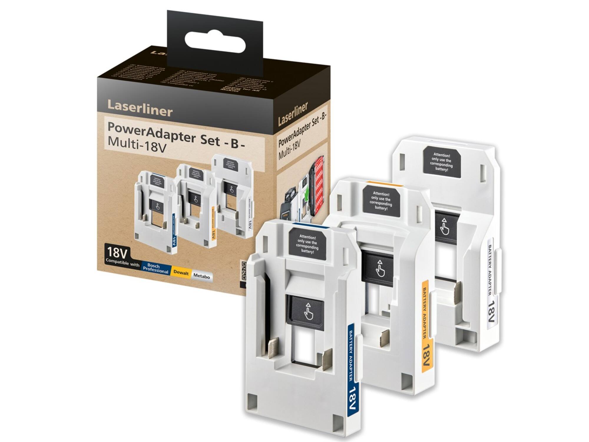 Laserliner Adapter Set - B- fot Multi 18V (Bosch professional, Dewalt, Metabo)
