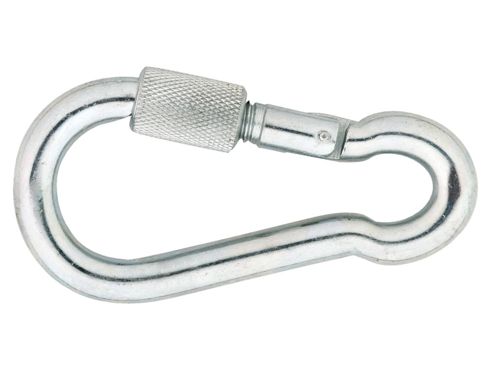 DX Karabijnhaak met schroef RVS AISI 316 krs.4208-zb 80X8 MM
