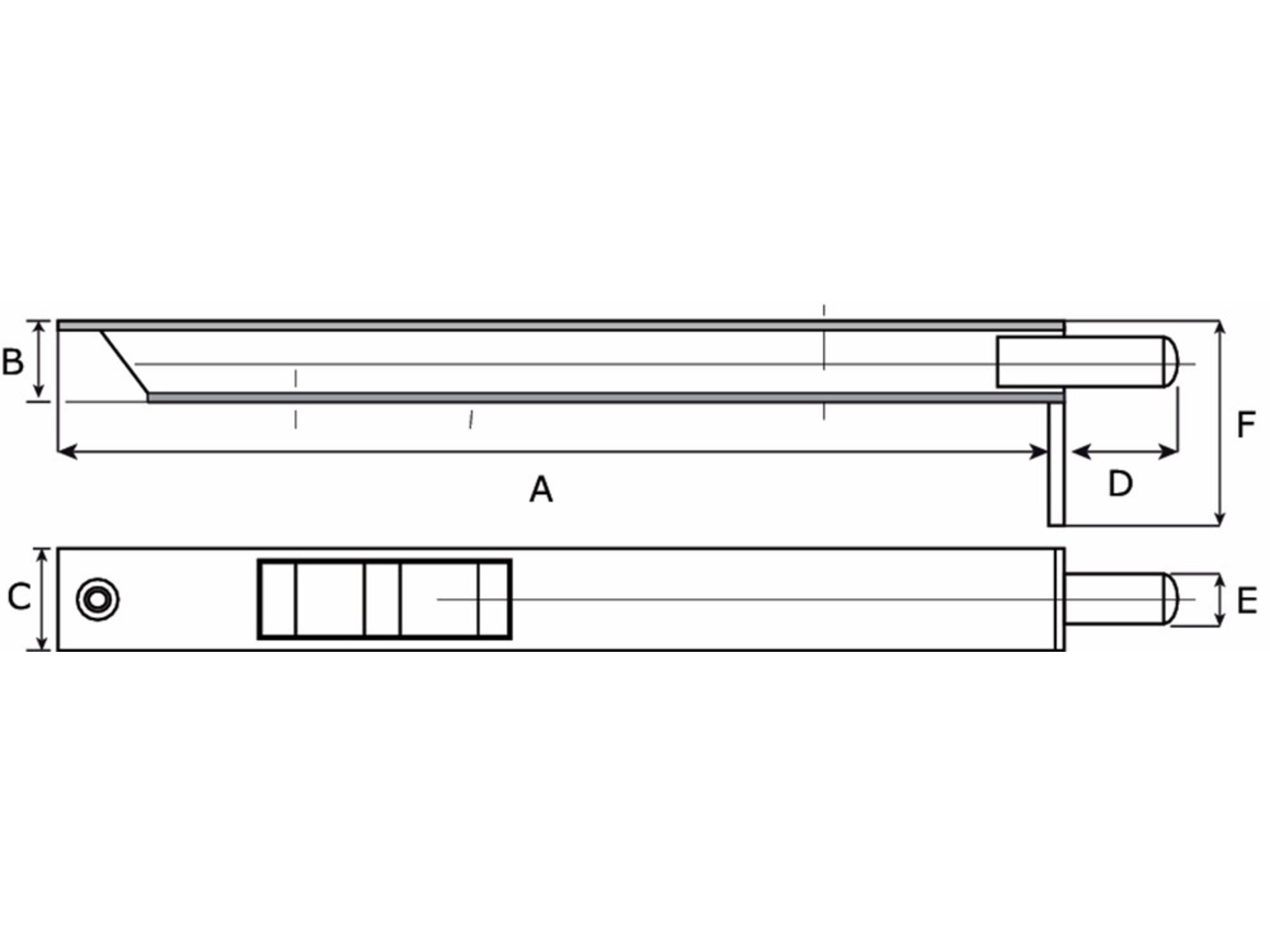 DX Kantschuif 408 gegalvaniseerd type 408 200X23X26
