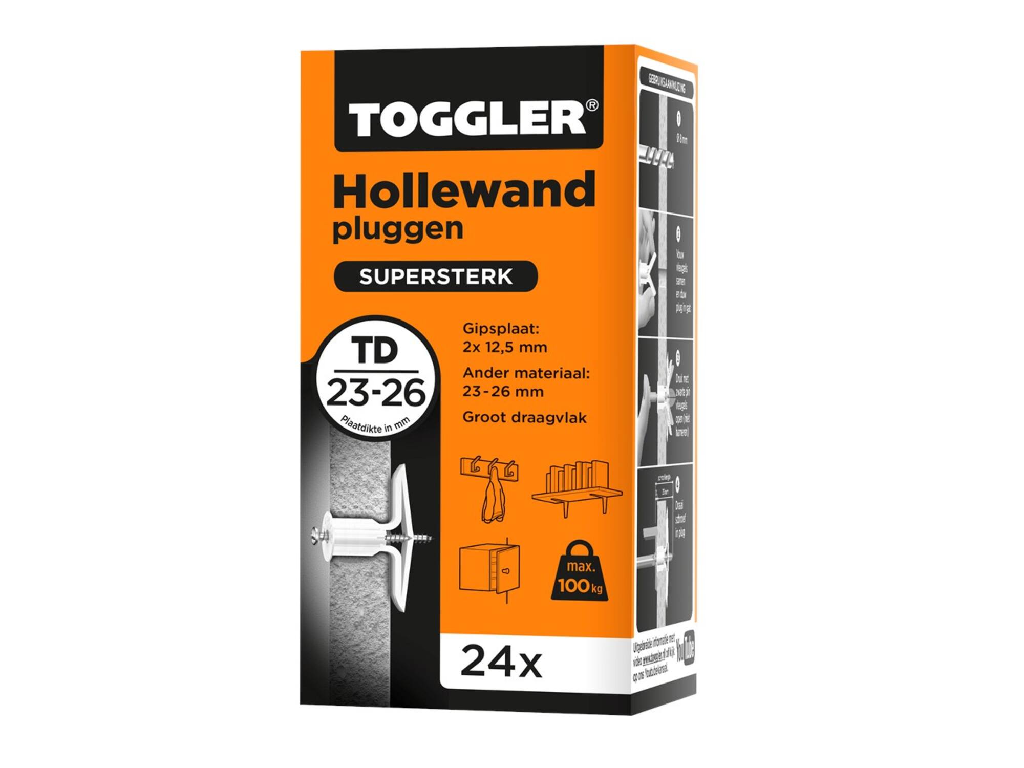 TOGGLER Hollewandplug TD-24X 23-26 MM