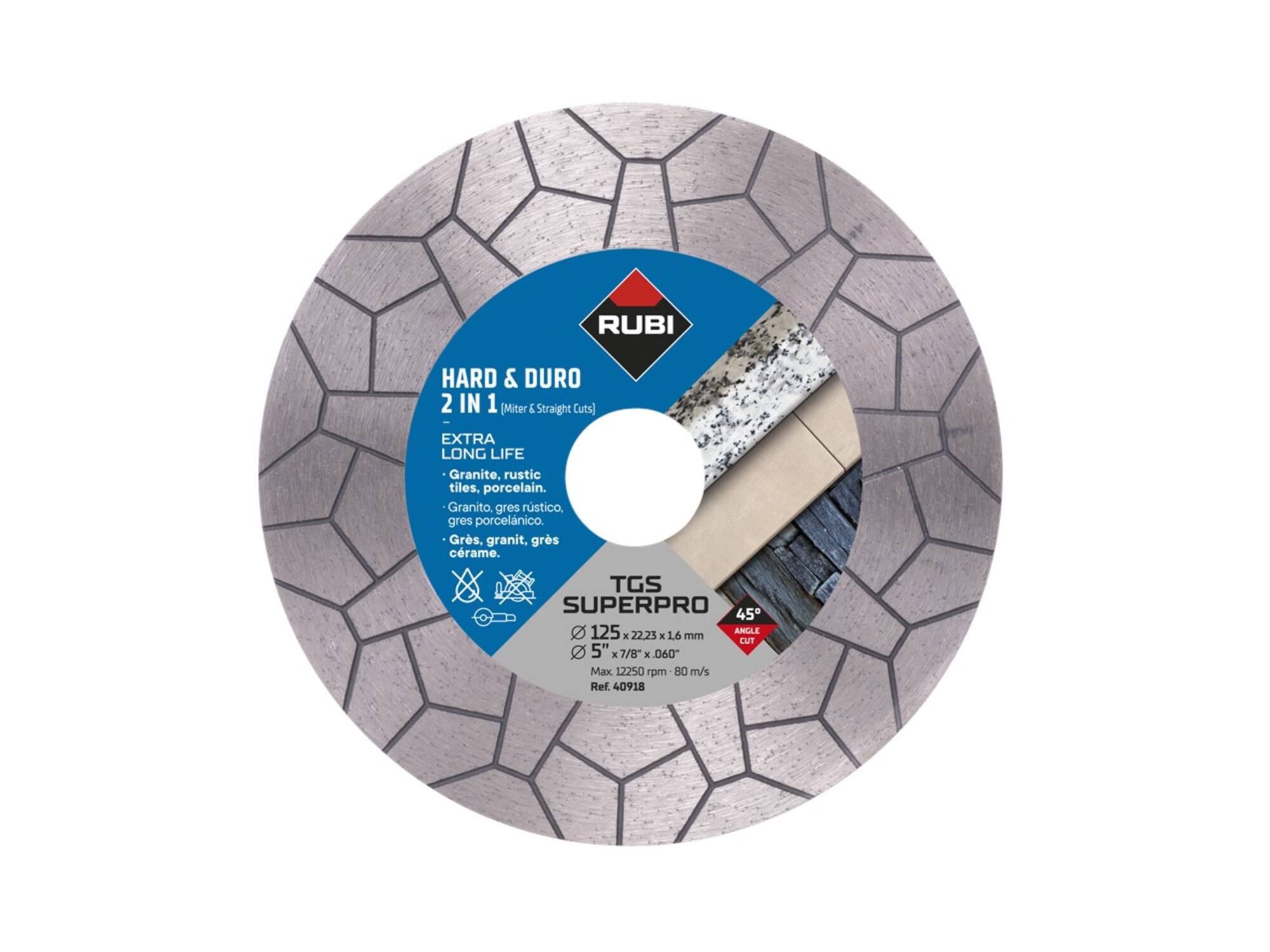 Rubi diamantzaagblad harde materialen recht en verstek TGS 125 Superpro