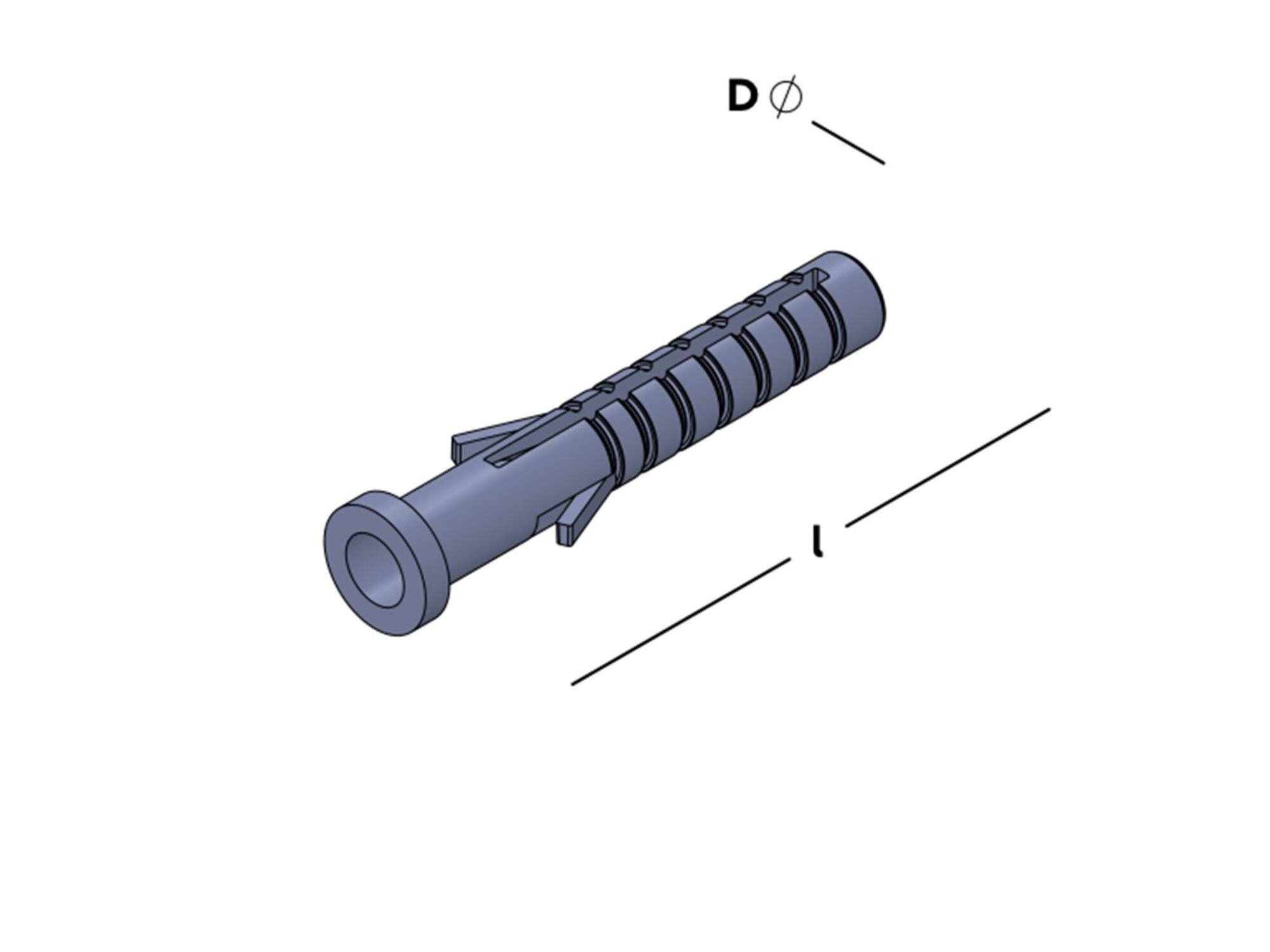 GB Kraagplug Nylon 6X40 1000st