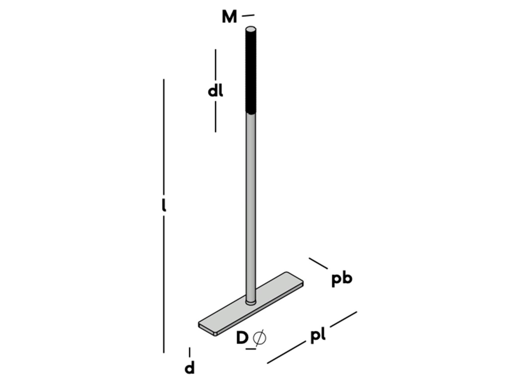 GB Muurplaatanker met plaat centrisch 400 MM