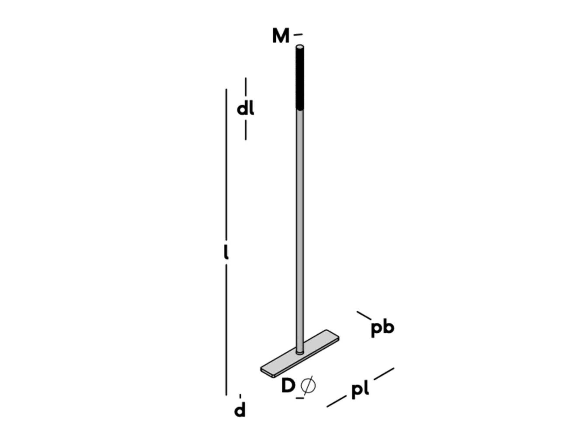 GB Muurplaatanker met plaat centrisch 600 MM