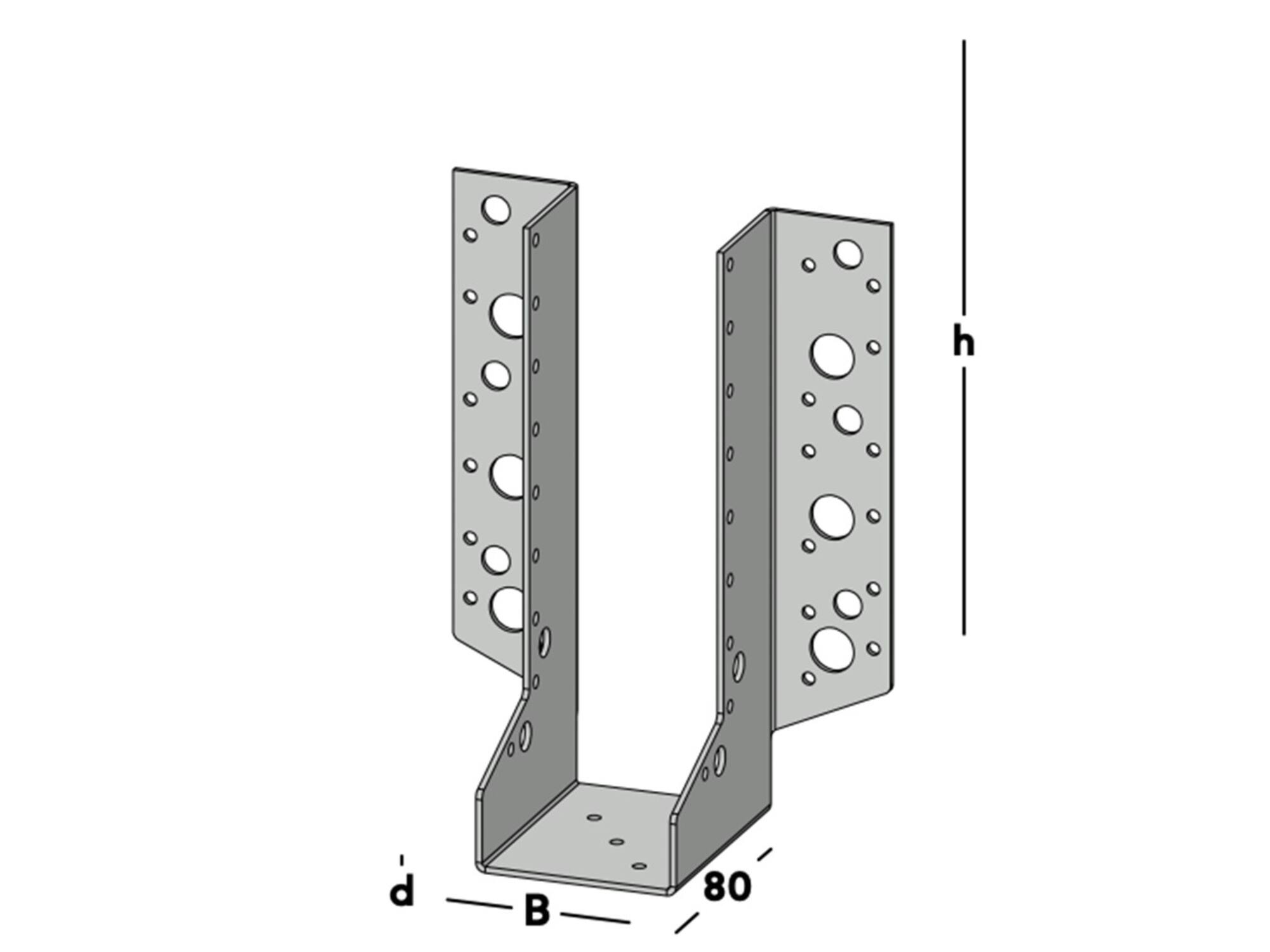 GB Raveeldrager zwaar verzinkt 59X190MM