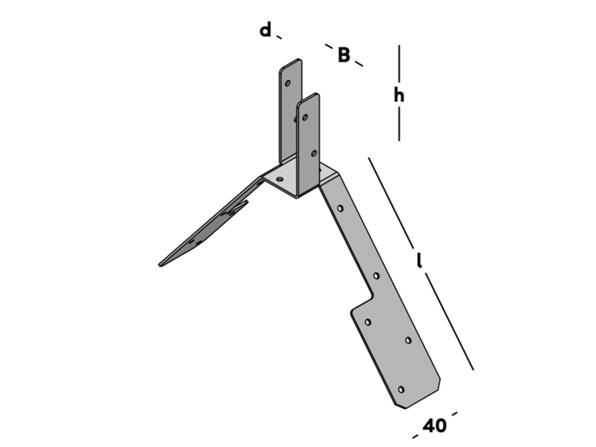 GB Ruitersteun verzinkt 32 MM