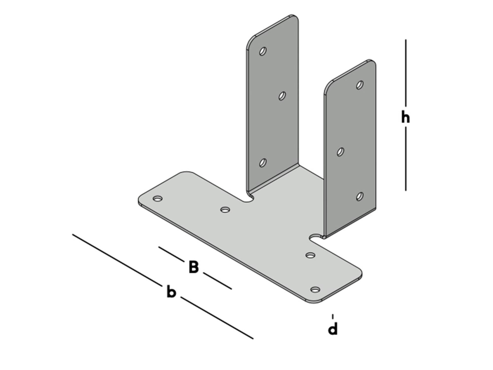 GB Trussclip horizontaal Sendzimir verzinkt 46x83x1,25
