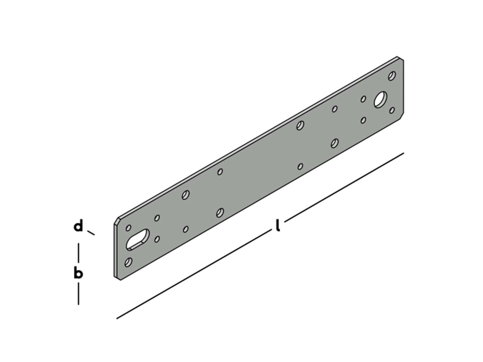 GB Koppelplaat verzinkt 250X46X2.5