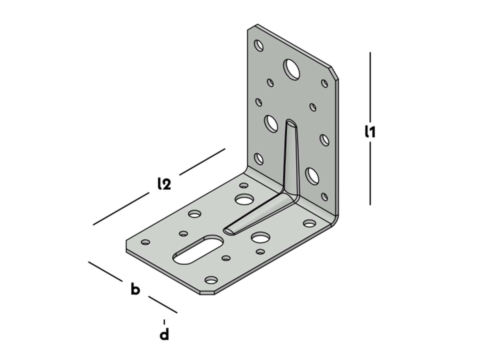 GB Hoekanker met ril verzinkt 90X90 MM