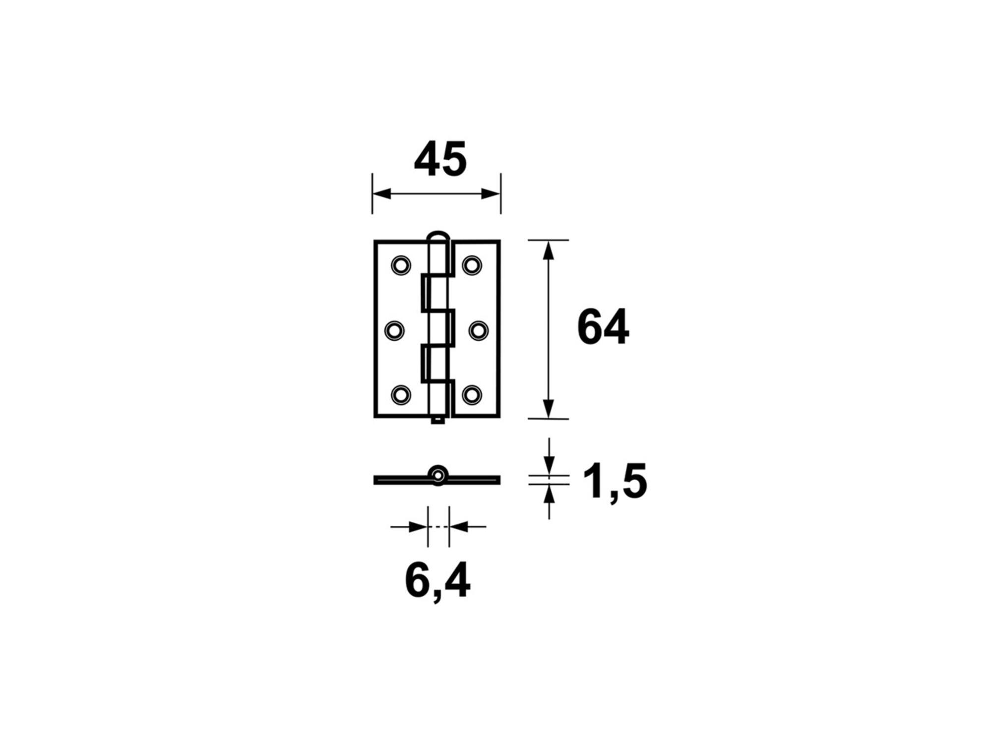 Axa Smalscharnier verzinkt 64 MM