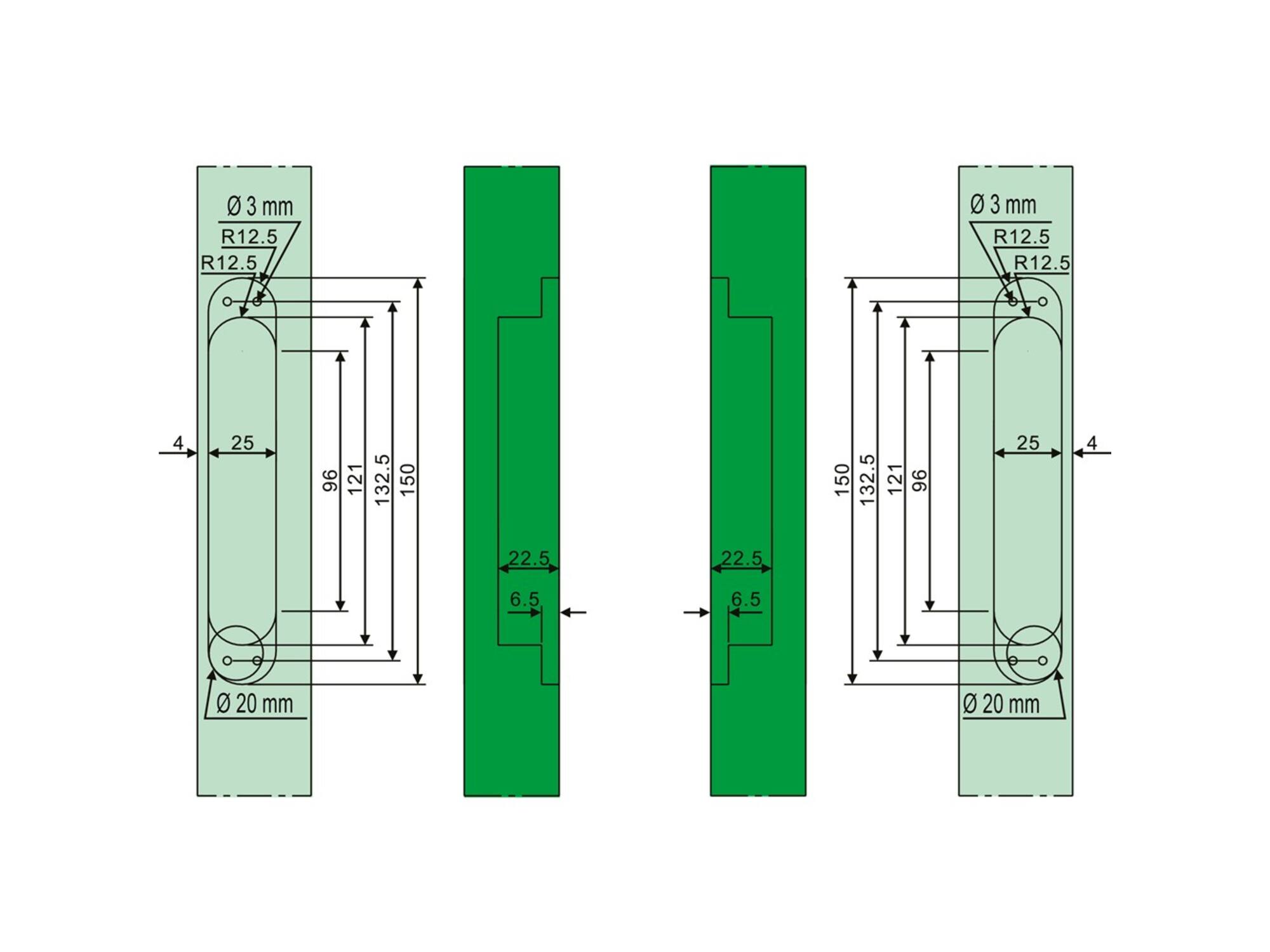 AXA Verdekt 3D scharnier grijs 1910-15-49 150X25X22,