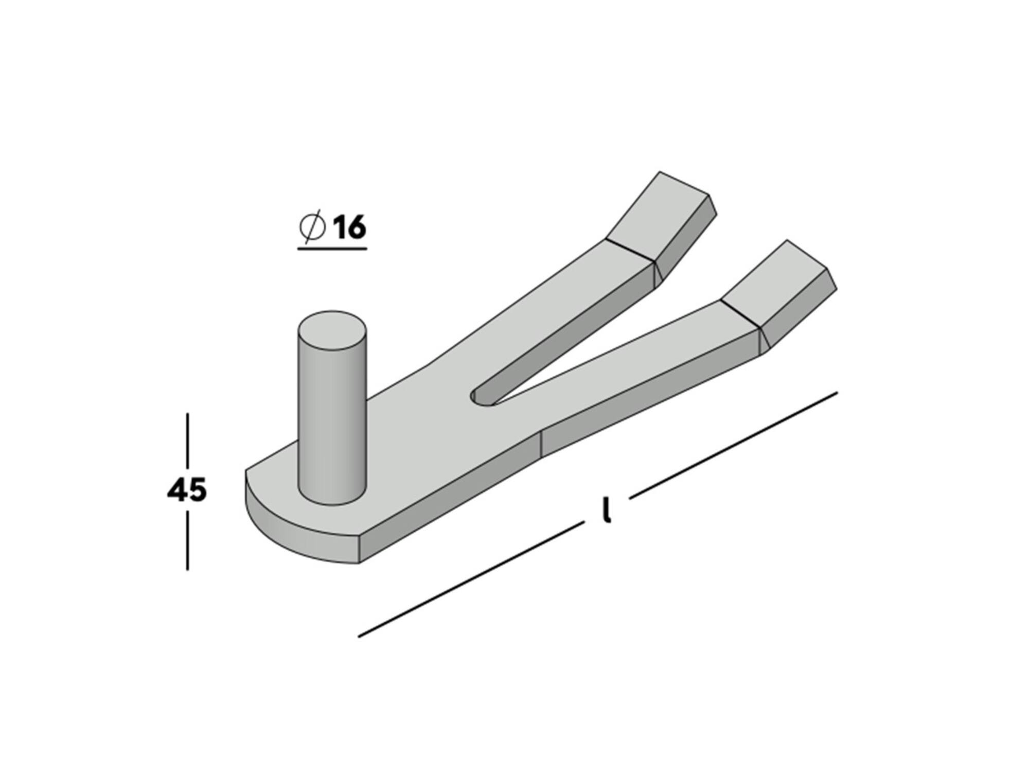 GB Klauwduim halfsteens verzinkt 16 MM
