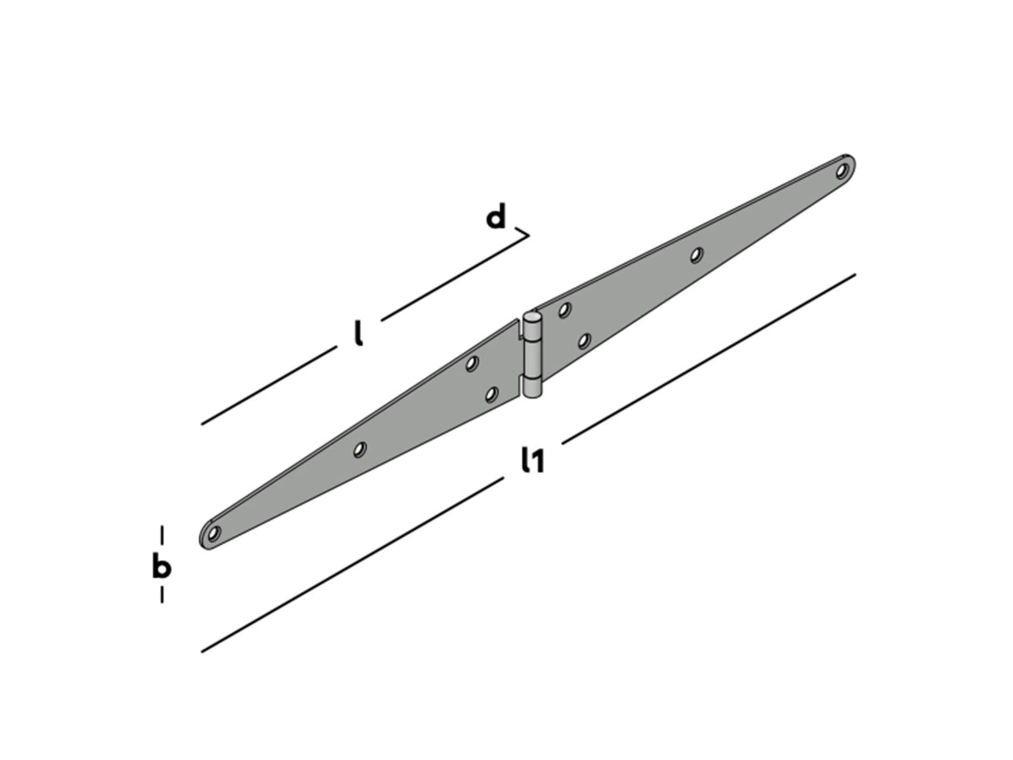 GB Staartheng verzinkt 250 MM