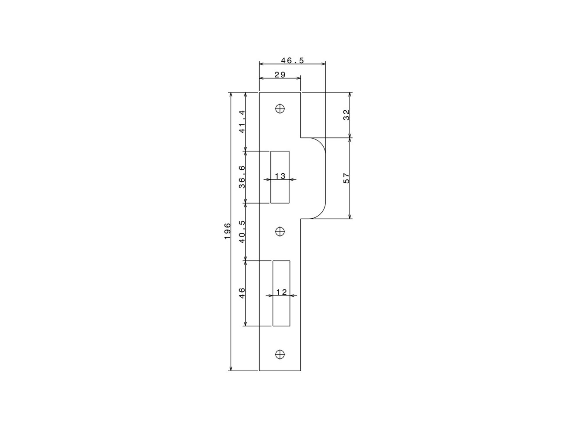 Nemef Sluitplaat recht RVS P 689/17