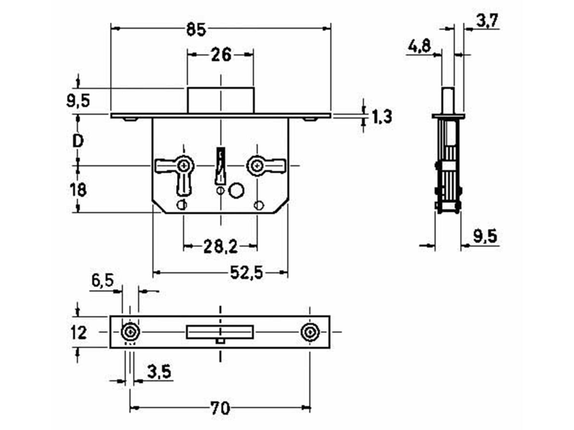 Junie Meubelslot insteek 20 MM