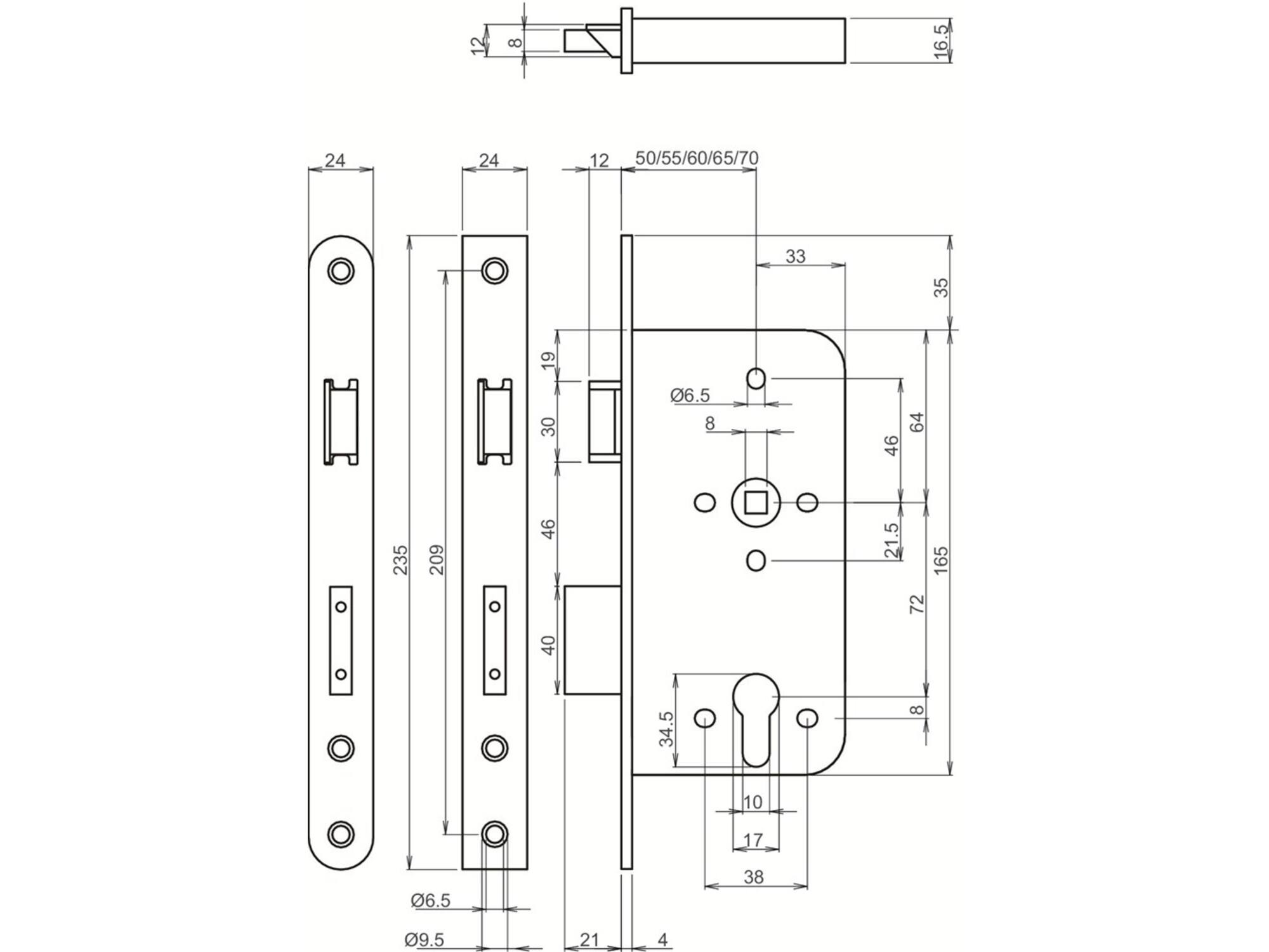 LIPS Dag en nachtslot PC RVS 2422-17T24 PC 72-60 M