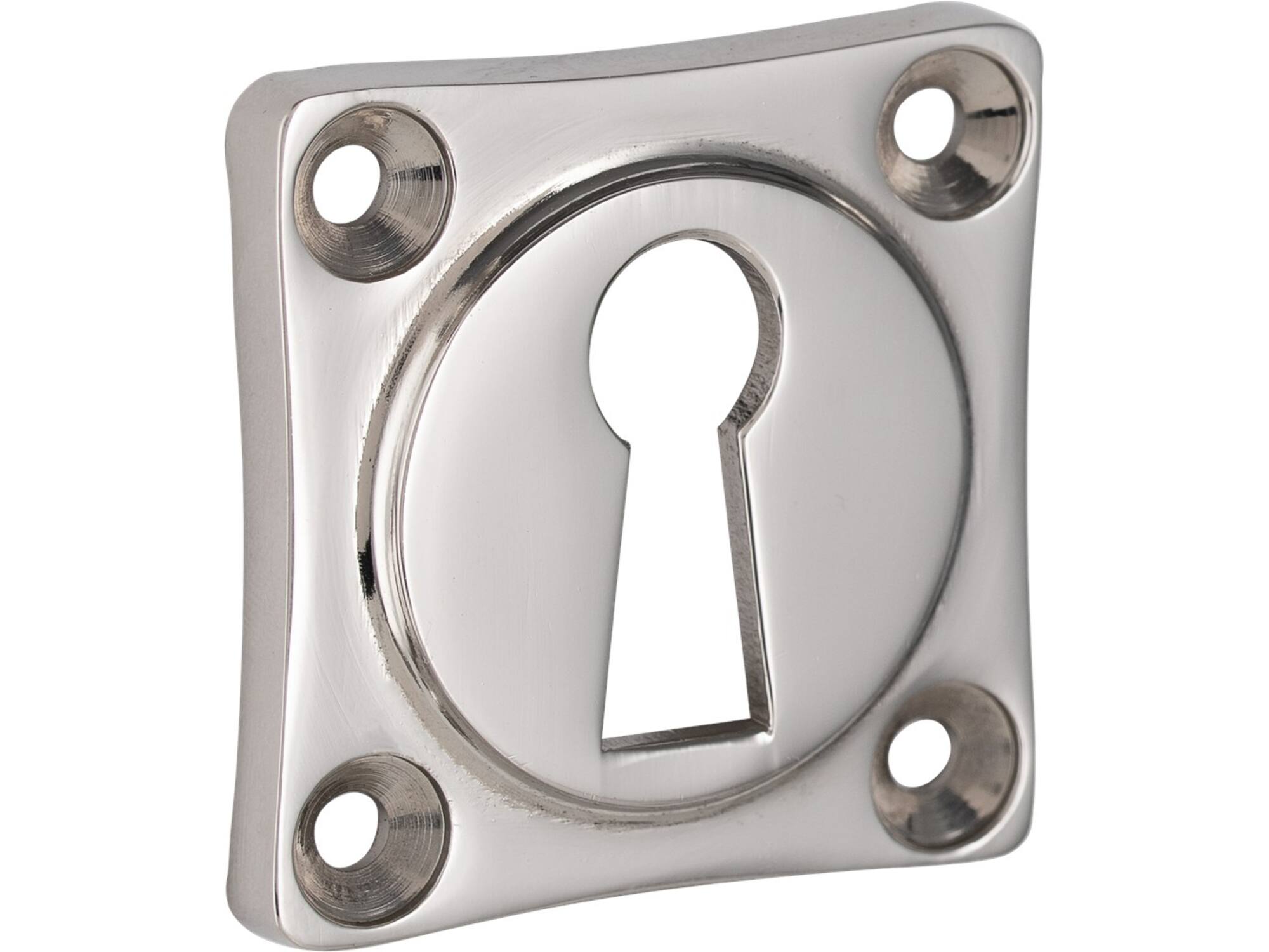 Oxloc Sleutelrozet vierkant ton model verzinkt nikkel glans 38X38 mm