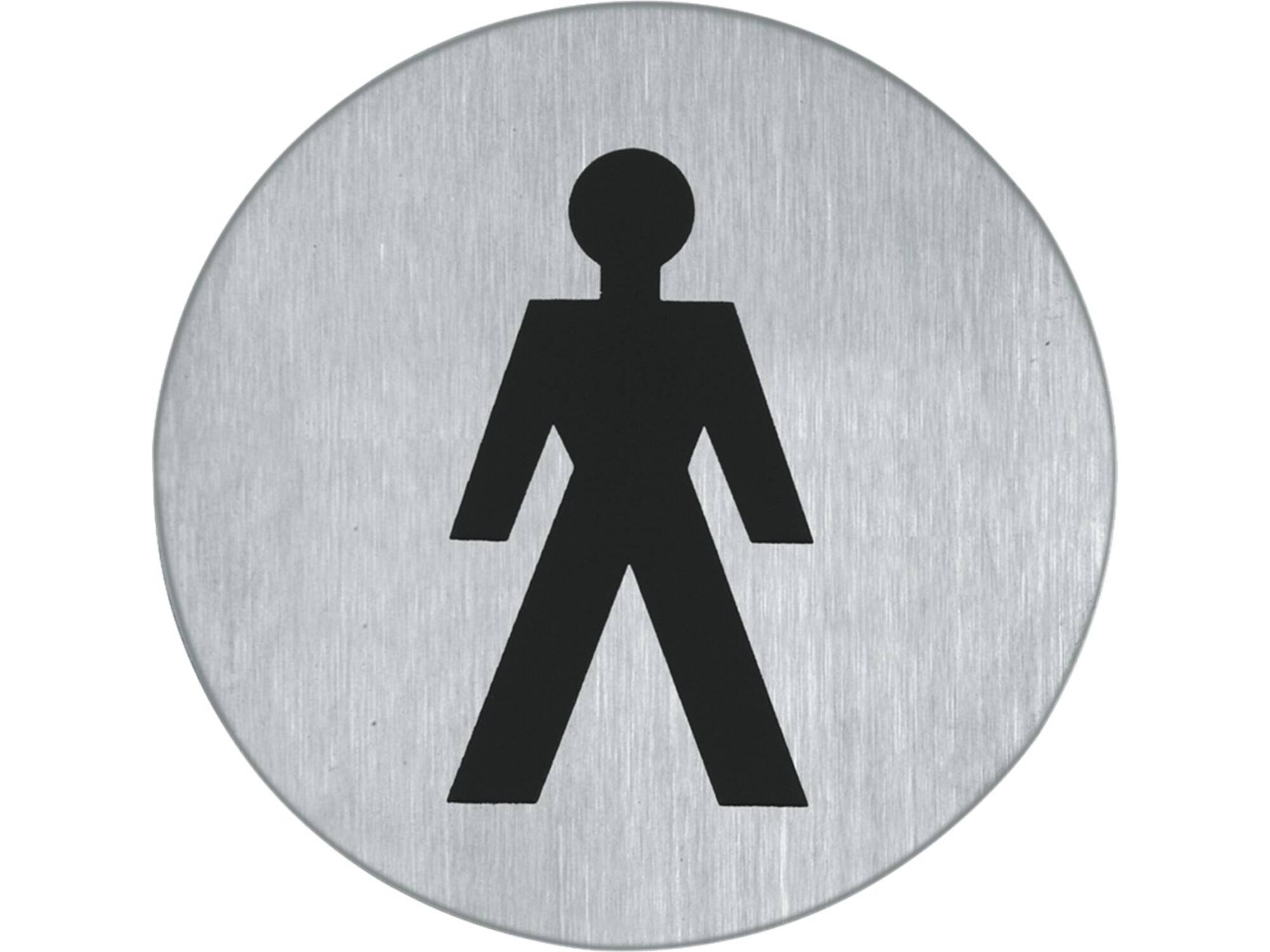 Oxloc Pictogram RVS herentoilet 75 mm