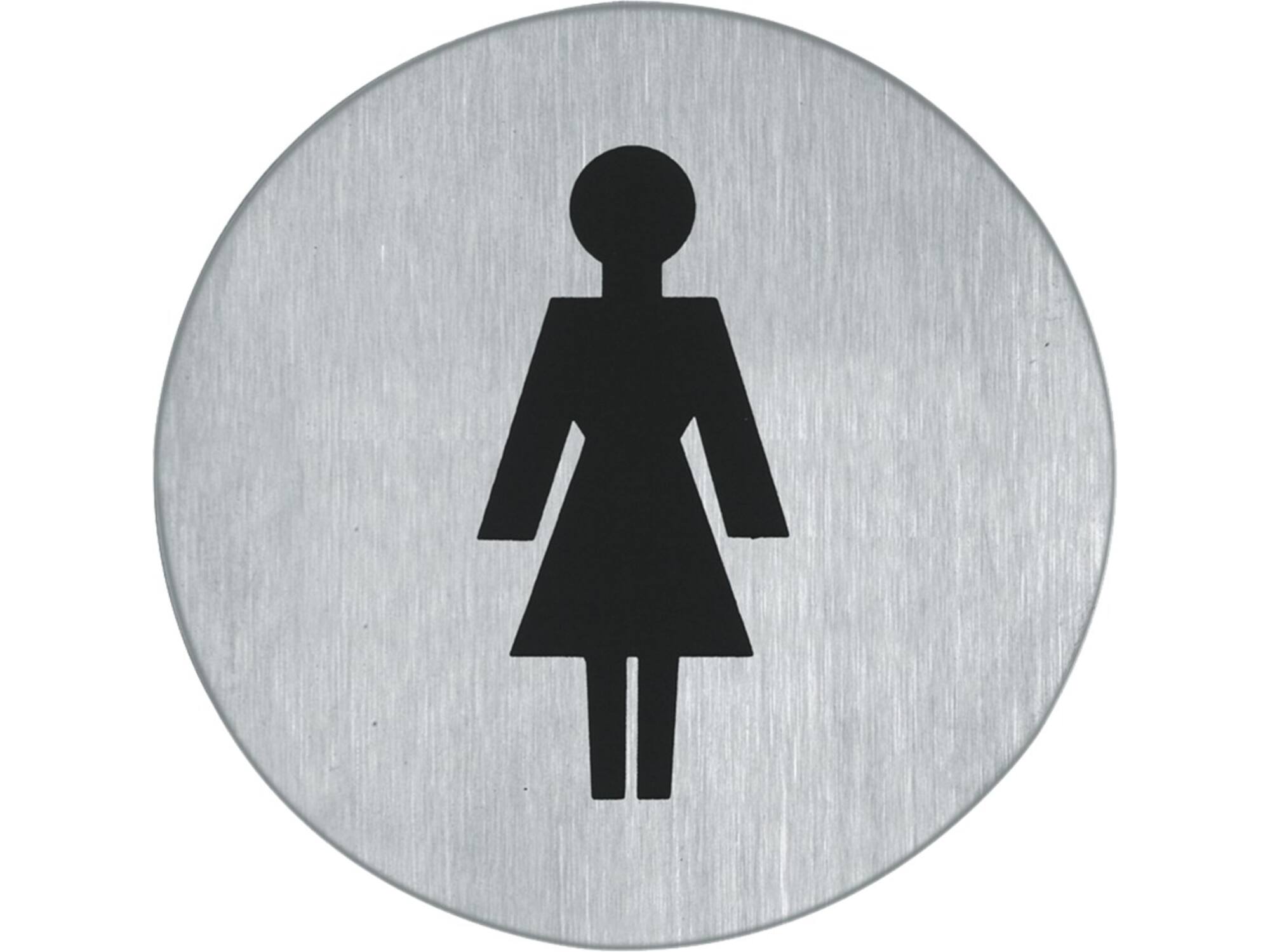 Oxloc Pictogram RVS damestoilet 75 mm