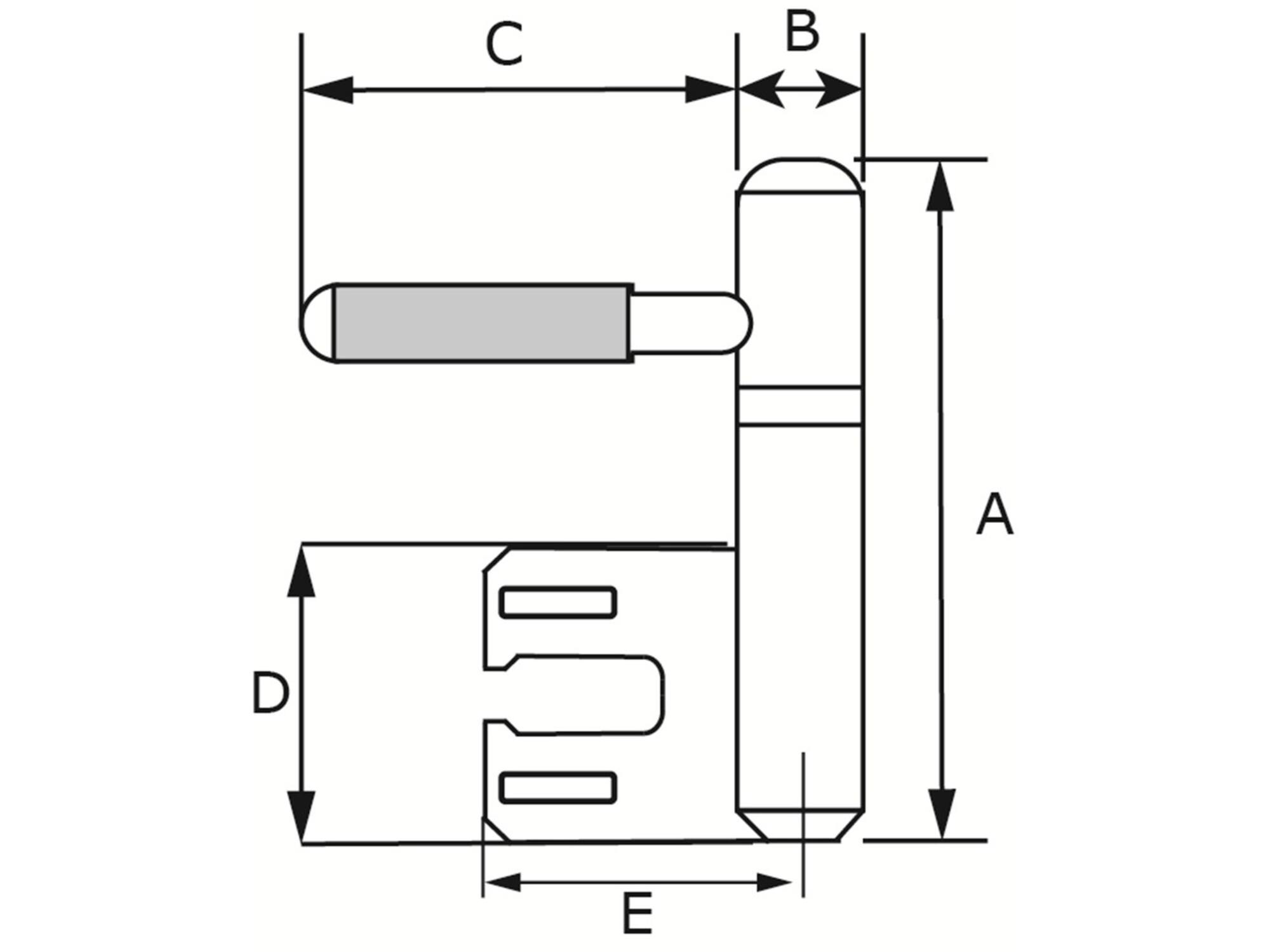 DX Inboorpaumelle stalen kozijn hpl148250hk-6 14 MM