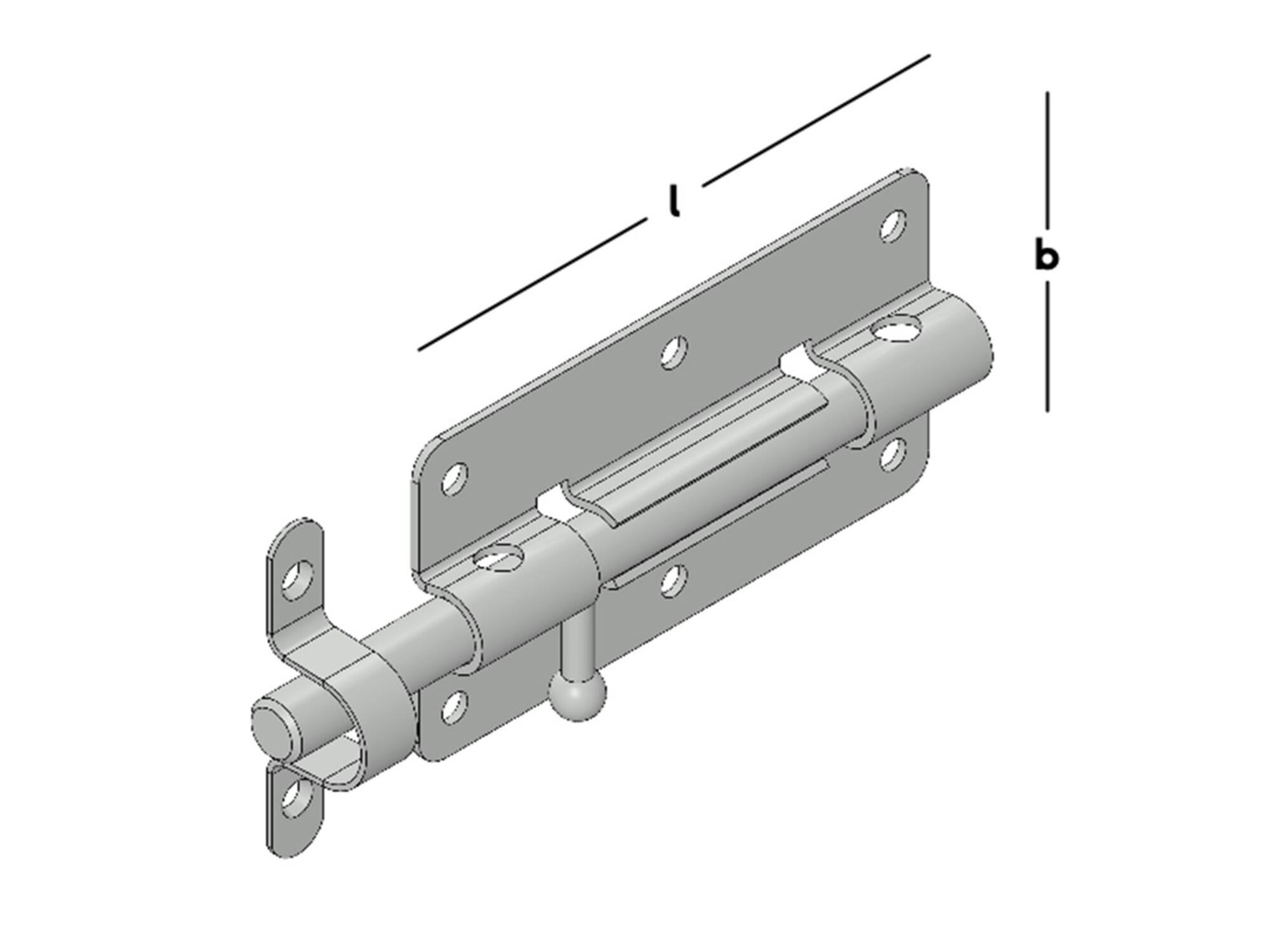 GB Plaatgrendel verzinkt 100 MM