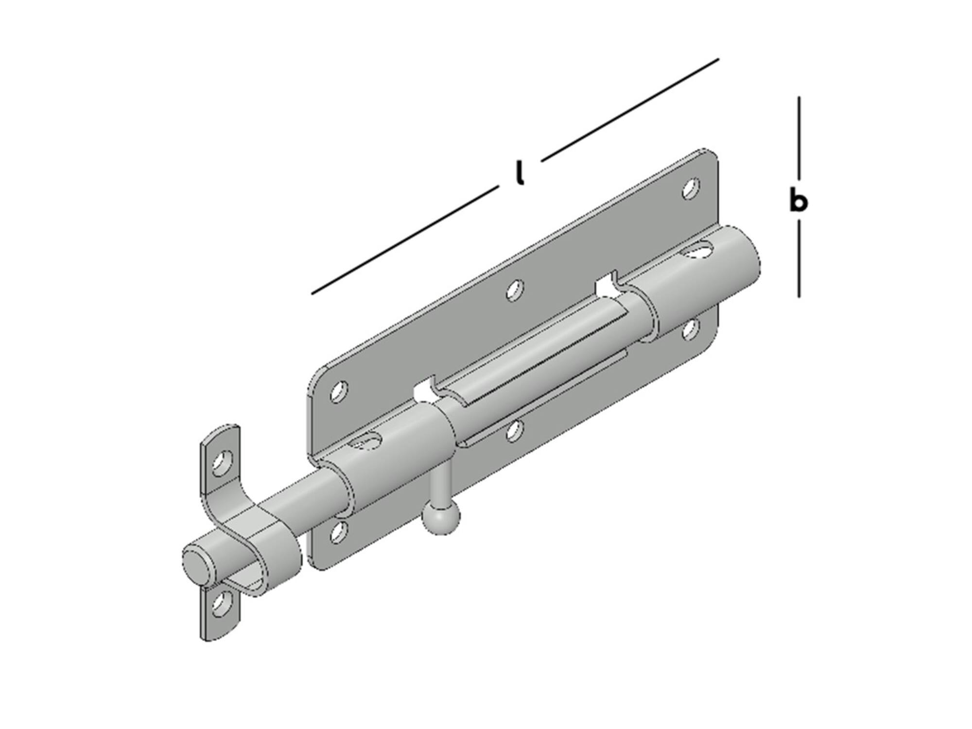 GB Plaatgrendel verzinkt 120 MM