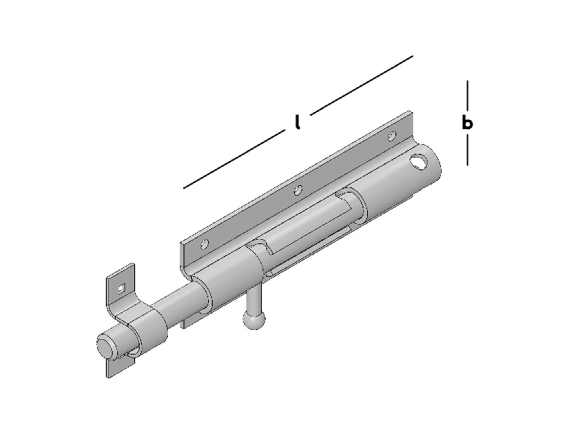 GB Universeelgrendel verzinkt 175 MM