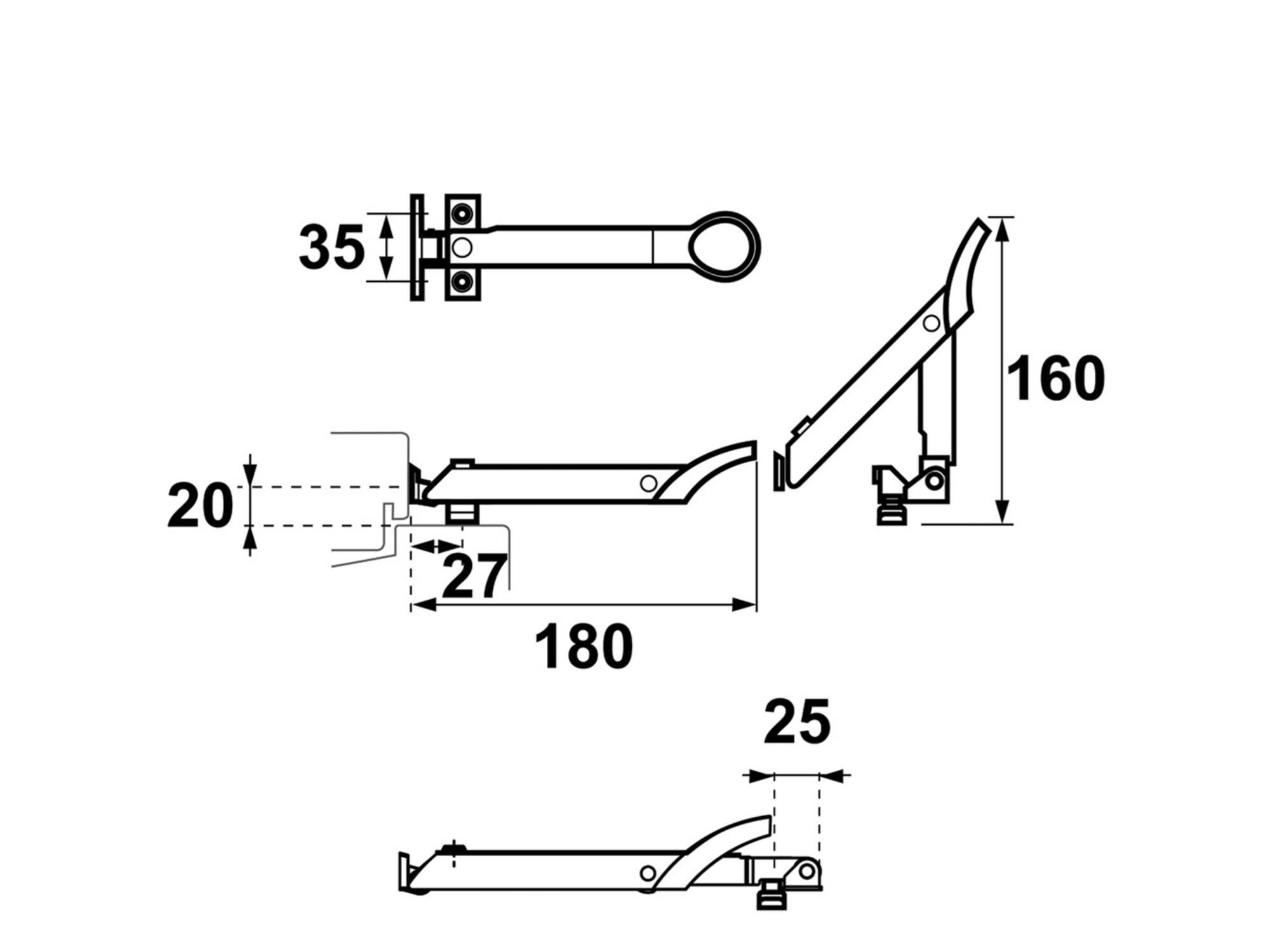 AXA Raamuitzetter wit AXAFLEX 20 MM