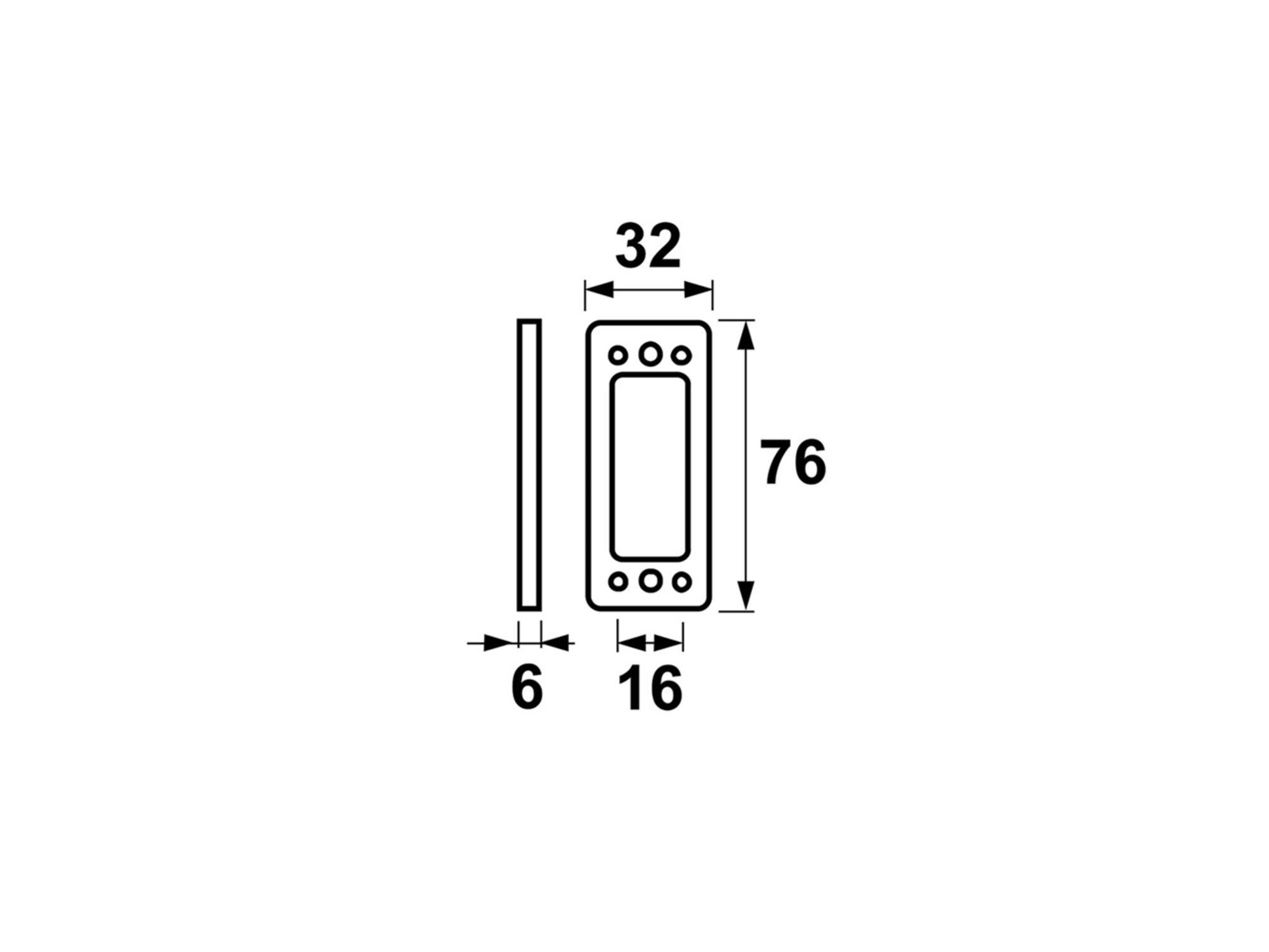 Axa Onderlegplaat tbv raamsluiting wit 6 MM