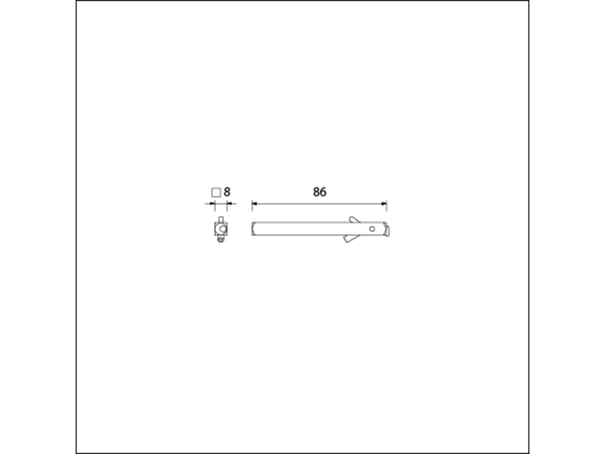 Ami Wisselstift met kantelaar extra lang 8X86 MM