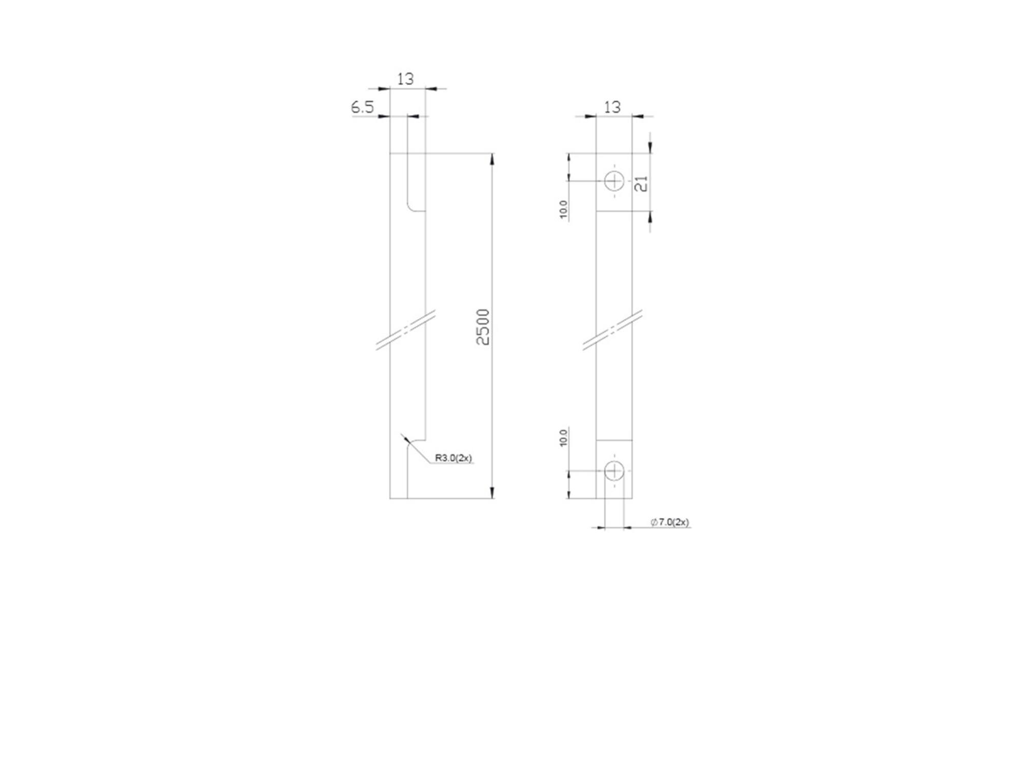 Nemef Espagnoletstaaf 13 250 CM