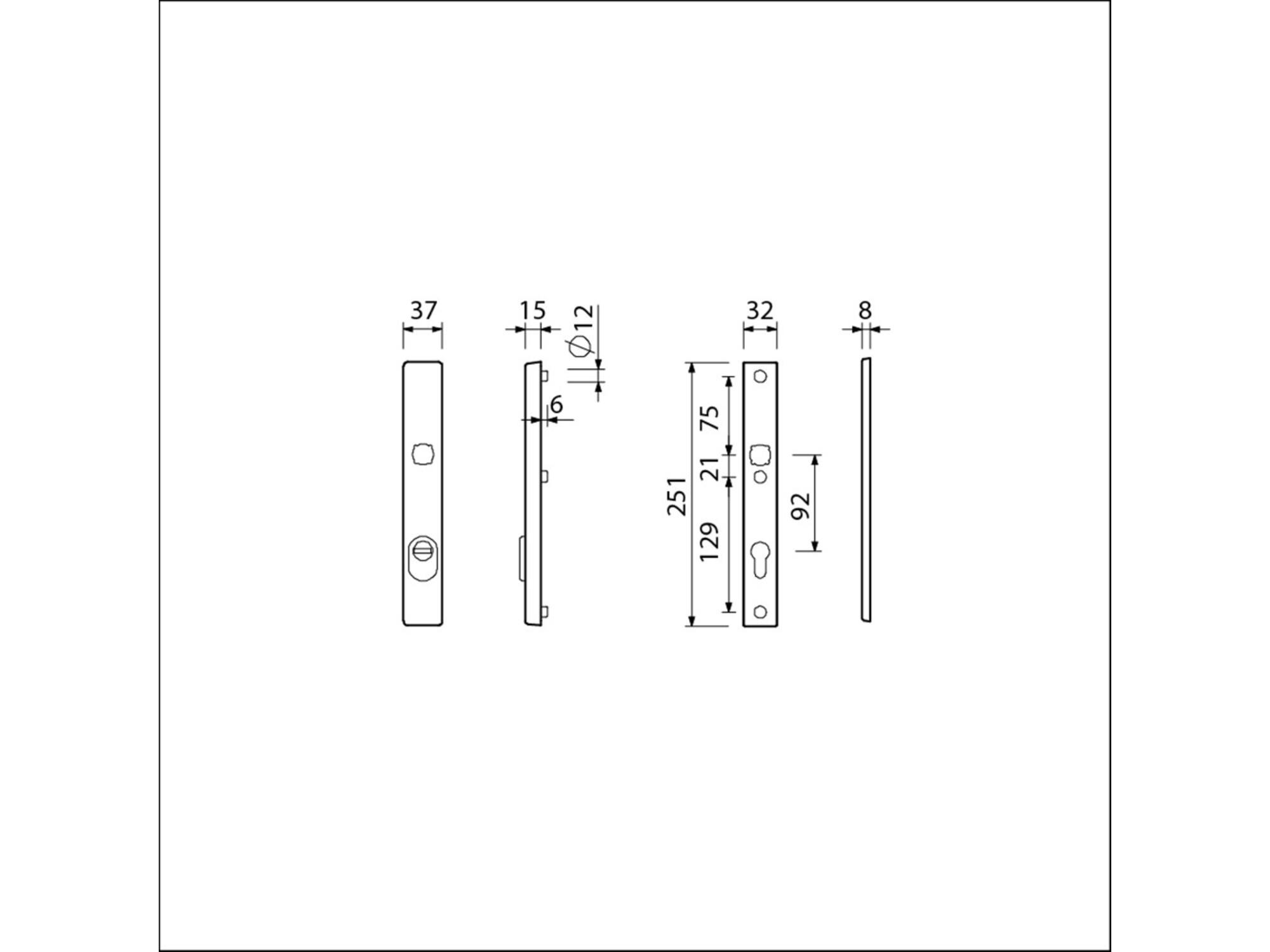 AMI VH langschild smal met kerntrek F1 VHB 251/37 KT