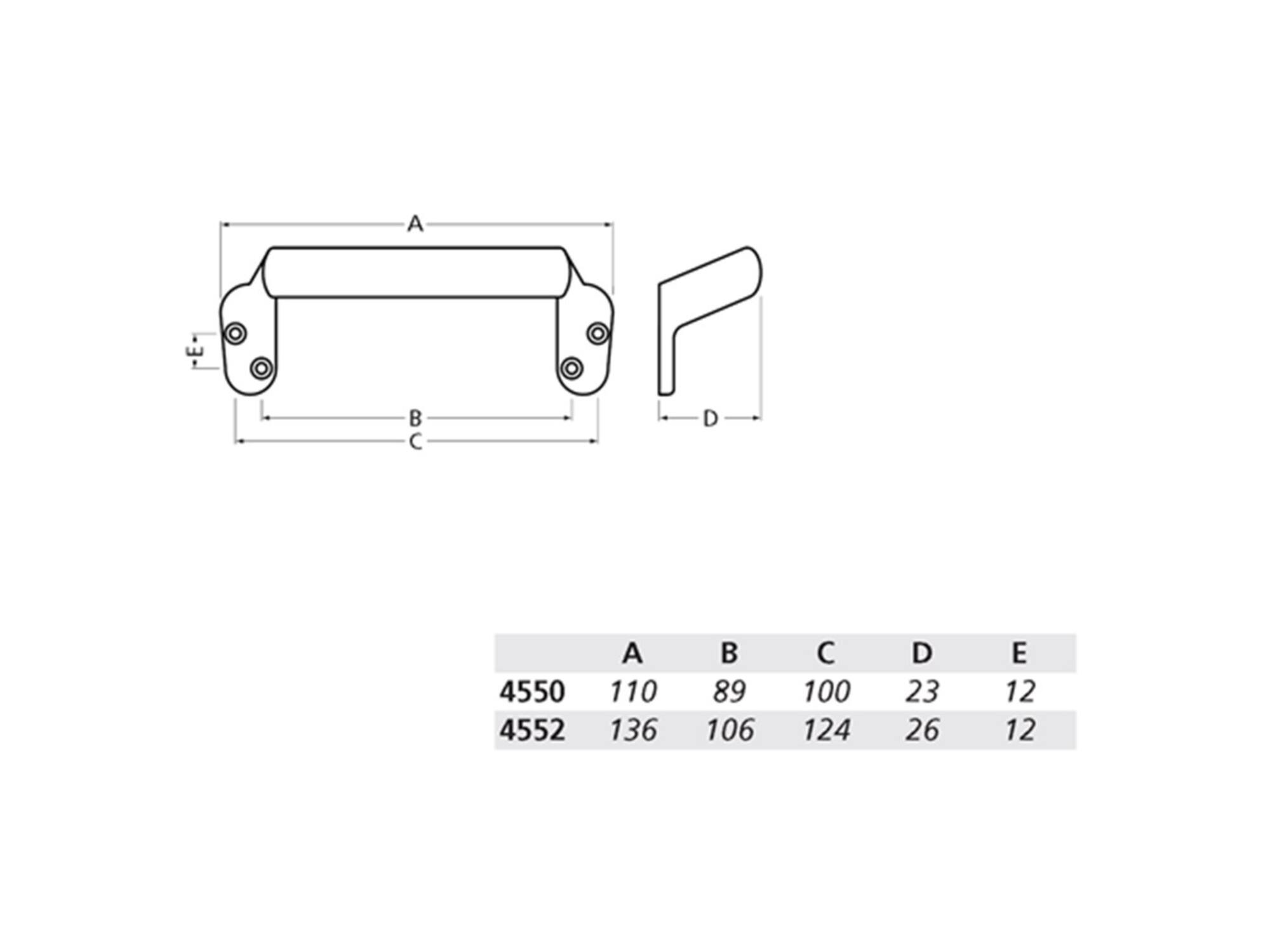 Hermeta Raamgreep F1 136 MM