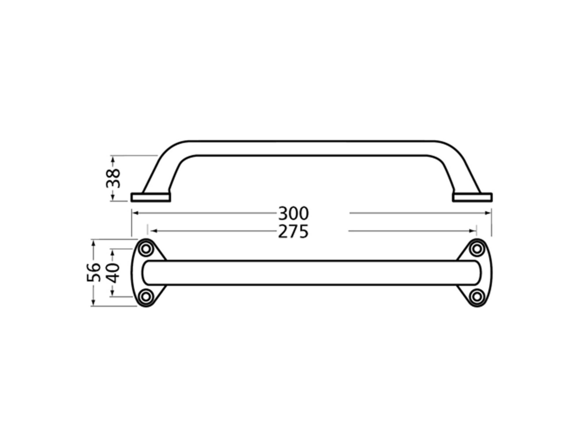 HERMETA Handgreep rond model F1 300 MM