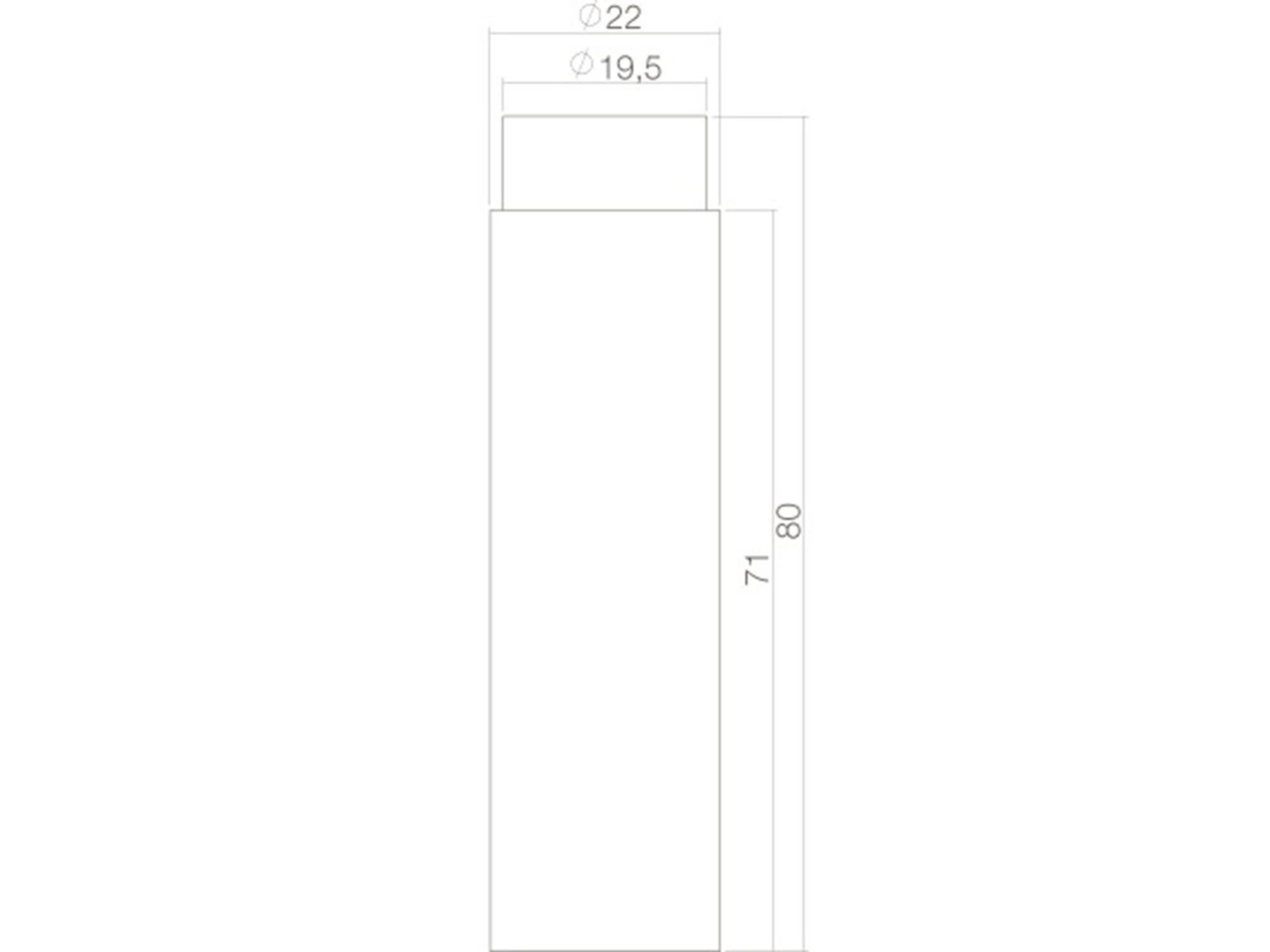 Intersteel Deurstop wandmontage zwart 22X80MM