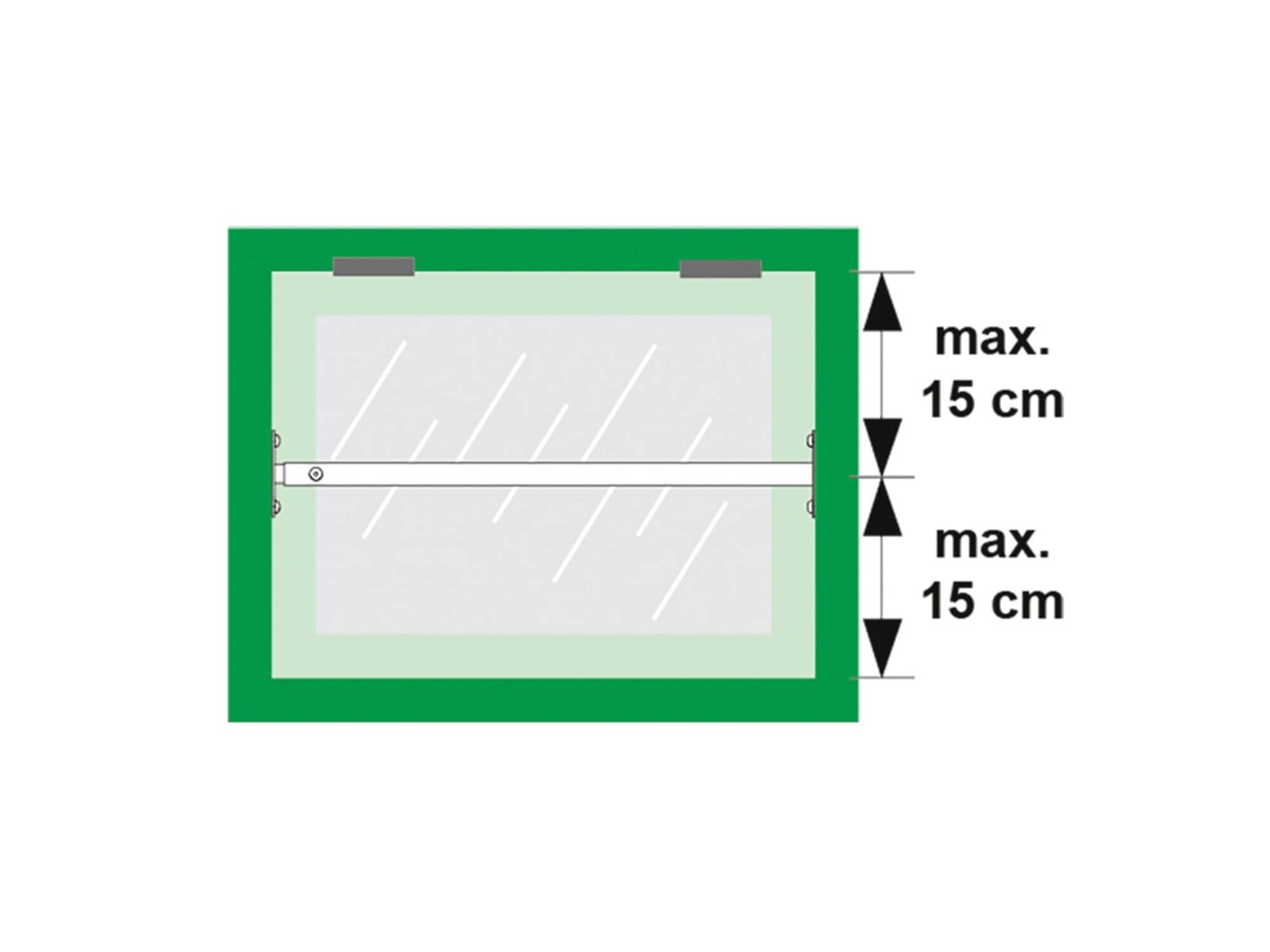 AXA Barrierestang universeel wit SKG* V3 IDD 60-110 CM