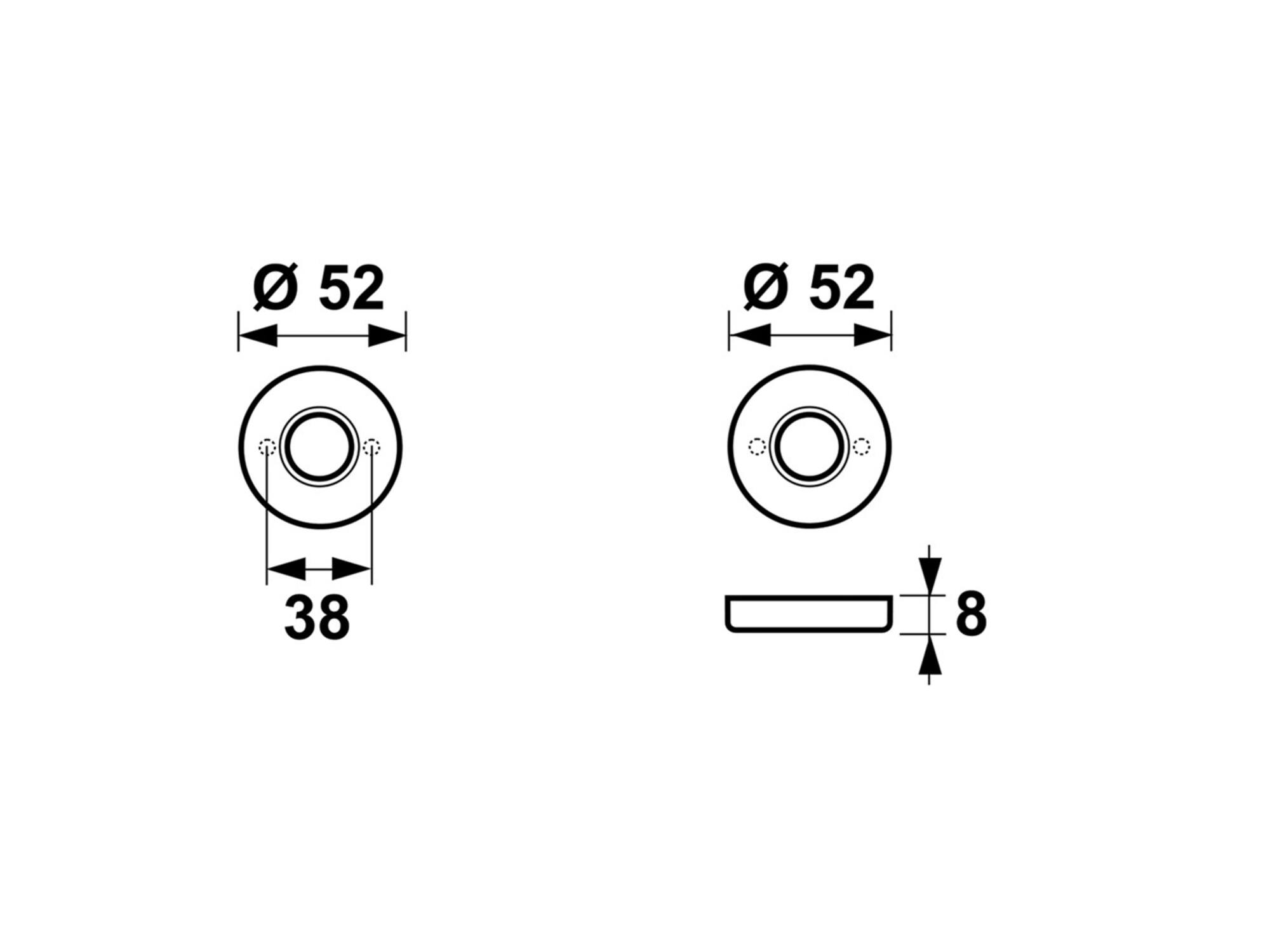 AXA Krukrozet F8 zwart CURVE 52 MM