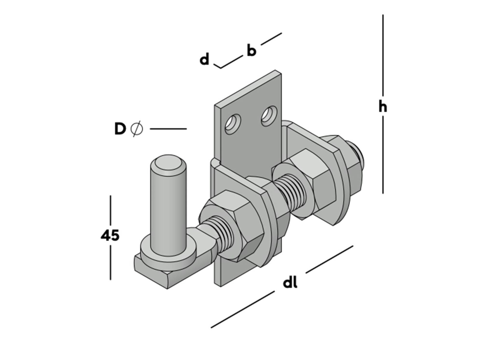 GB Plaatduim verstelbaar 125MM M16