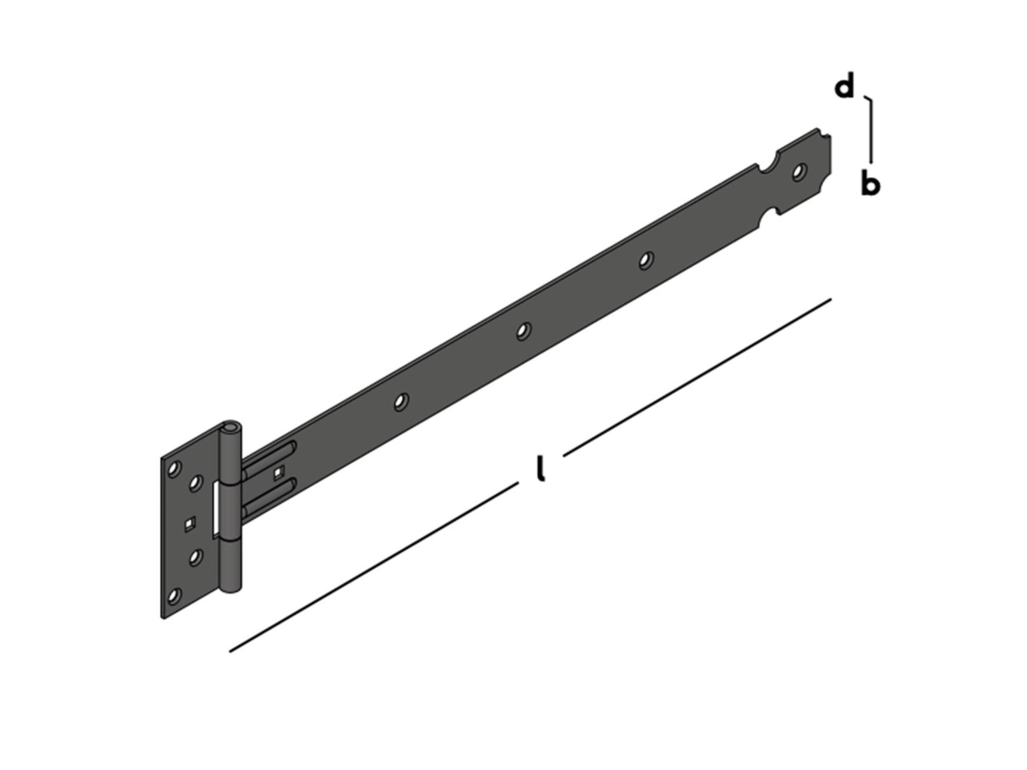 GB Kruisheng licht zwart 400MM