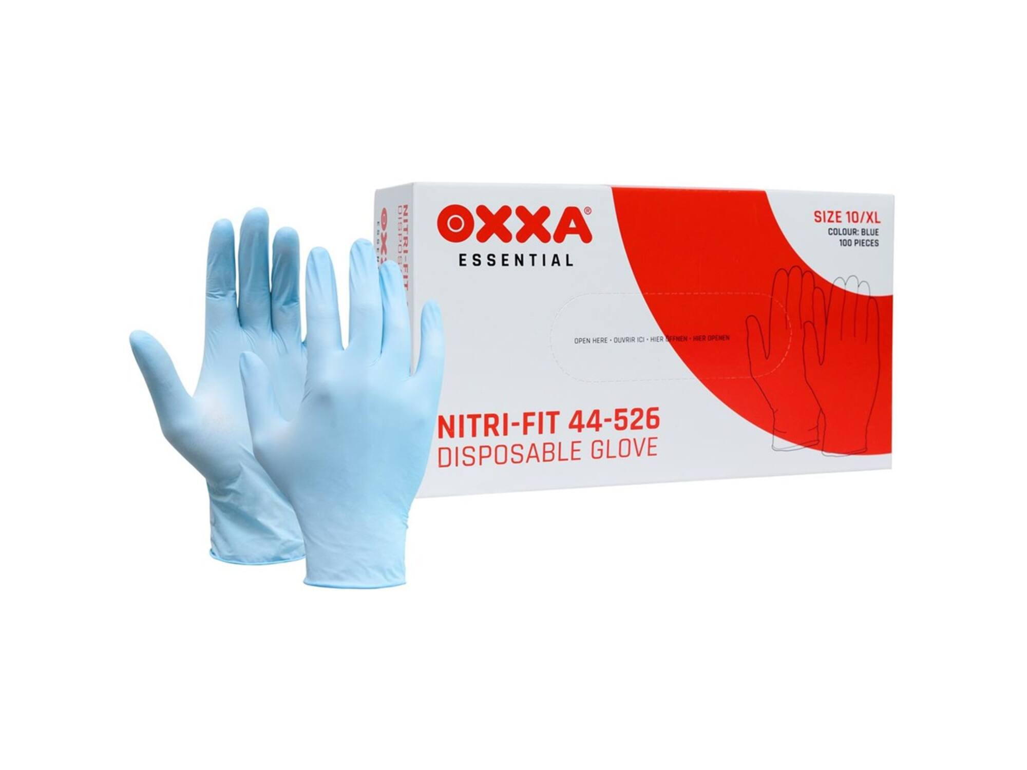 Oxxa Werkhandschoen nitrile ongepoederd blauw NITRI-FIT 44-526 10/XL 100stuks