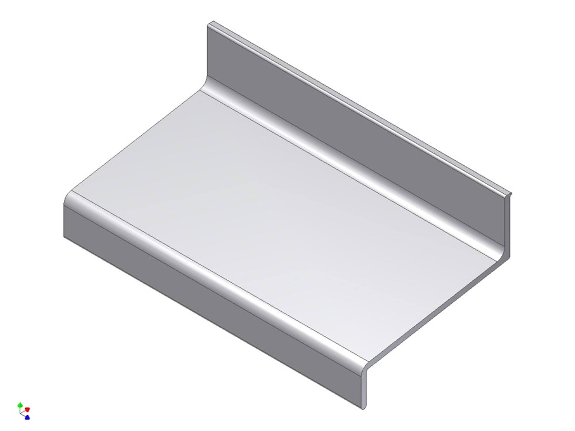 ALUART Waterslag aluminium 3 METER 40MM