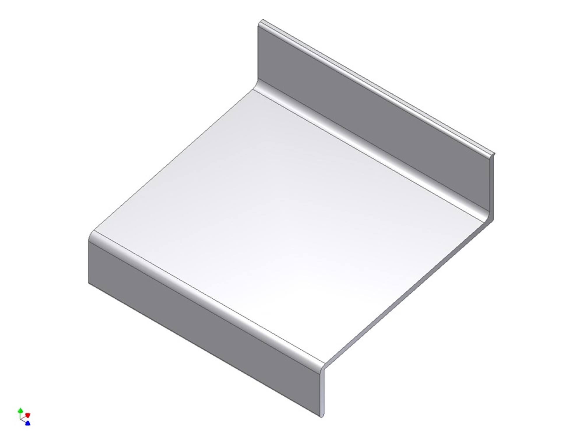 ALUART Waterslag aluminium 3 METER 60MM